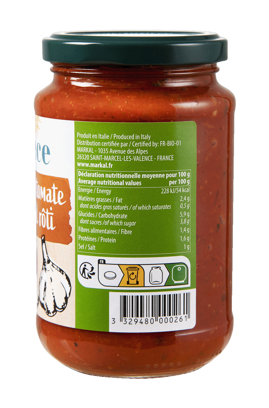 Roasted garlic tomato sauce