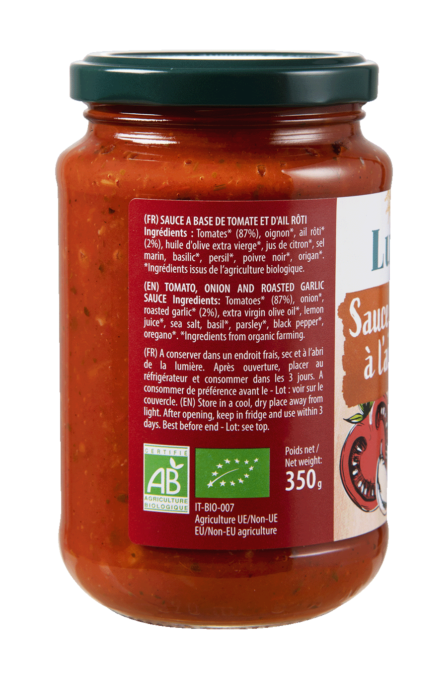 Roasted garlic tomato sauce