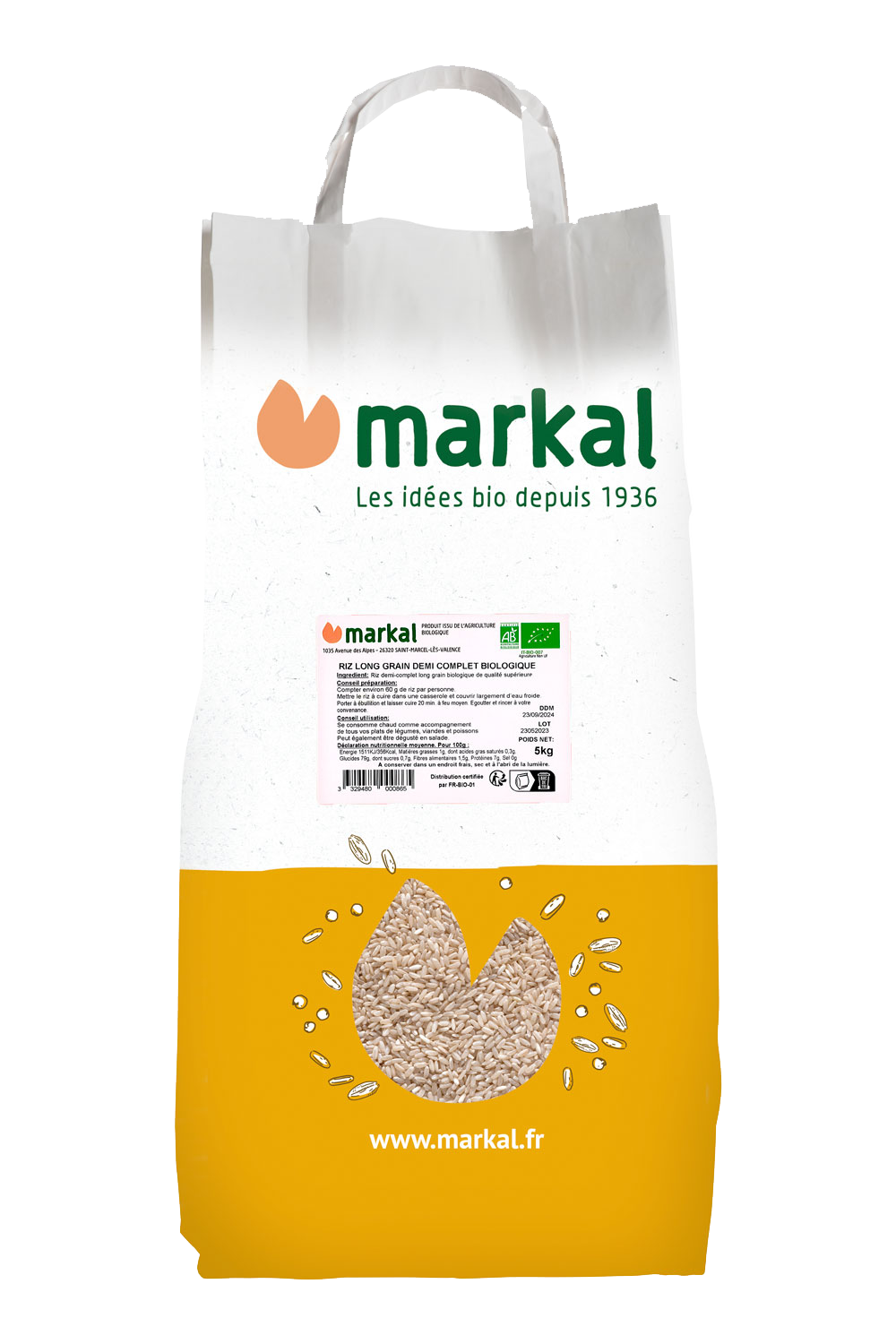 00814 Riz complet français bio 250g - Danival