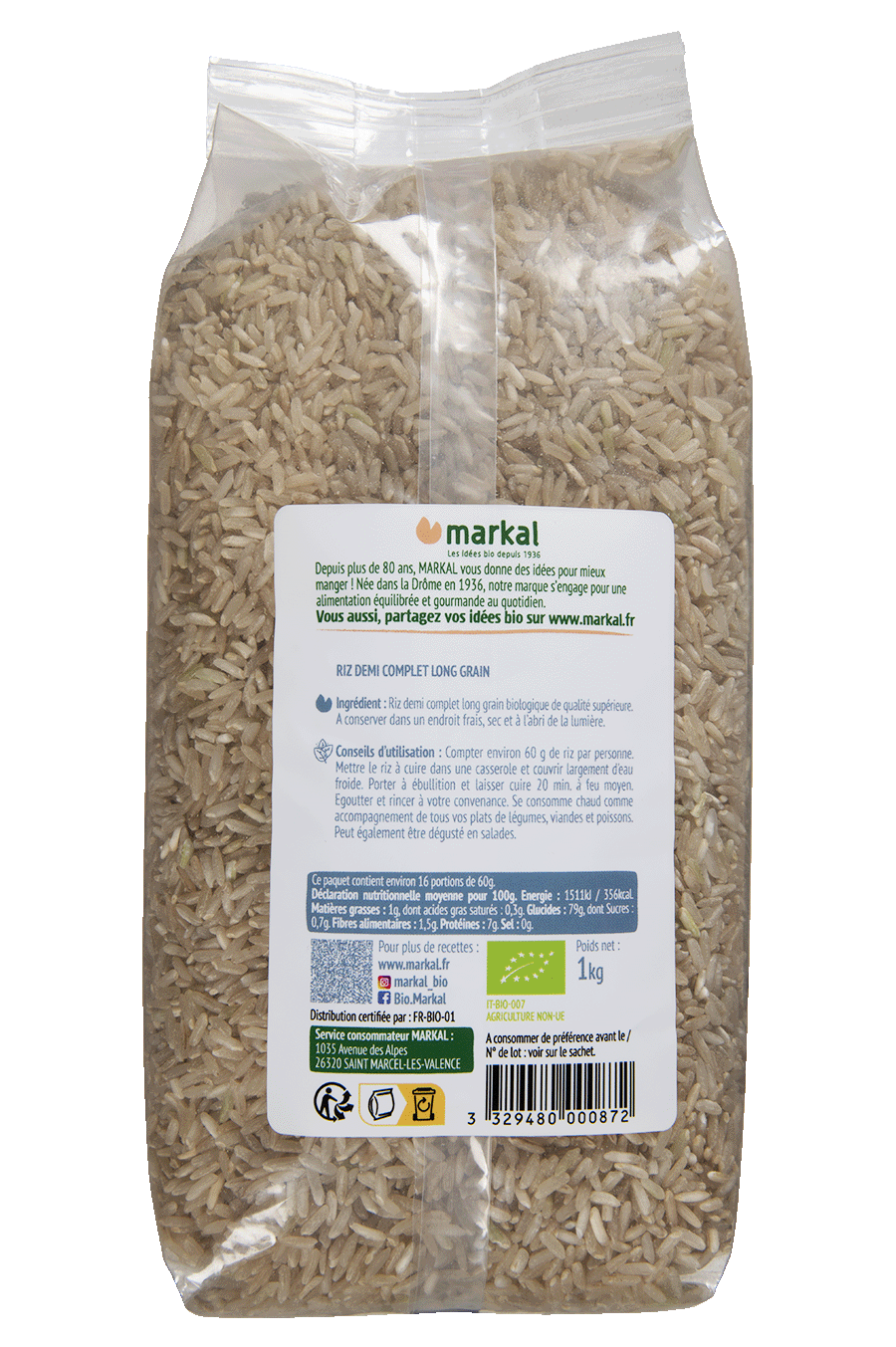 Semi-complete long grain rice