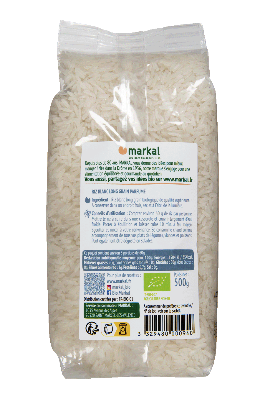 White fragrant long grain rice