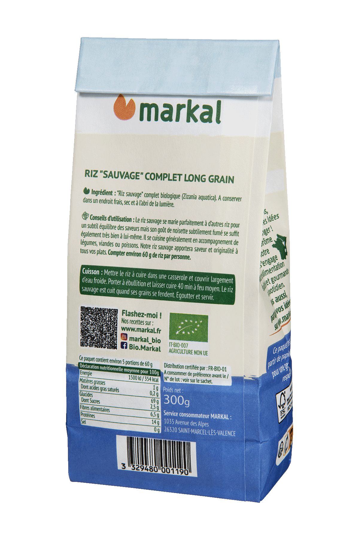 Riz sauvage complet