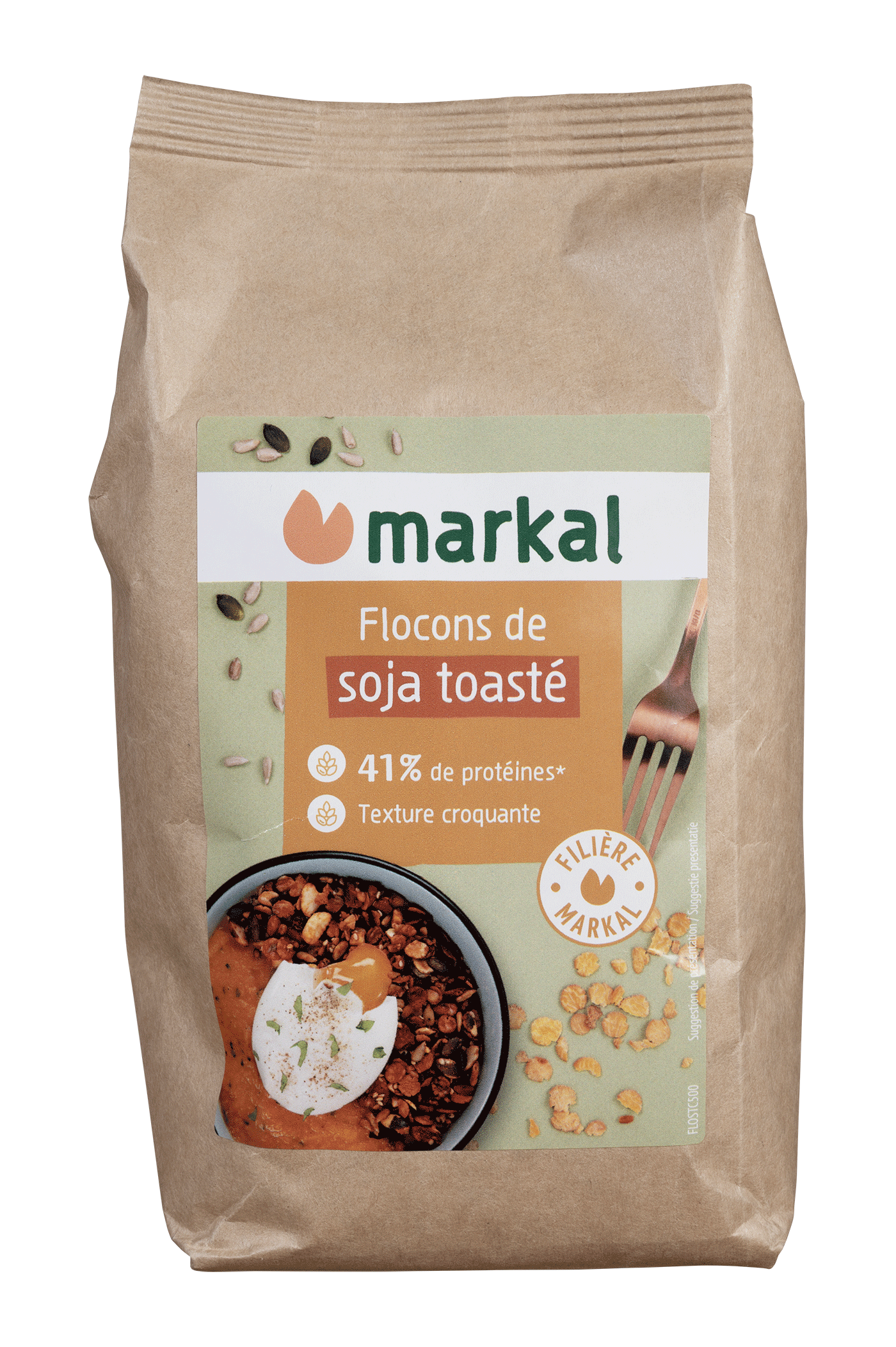 Toasted soy flakes
