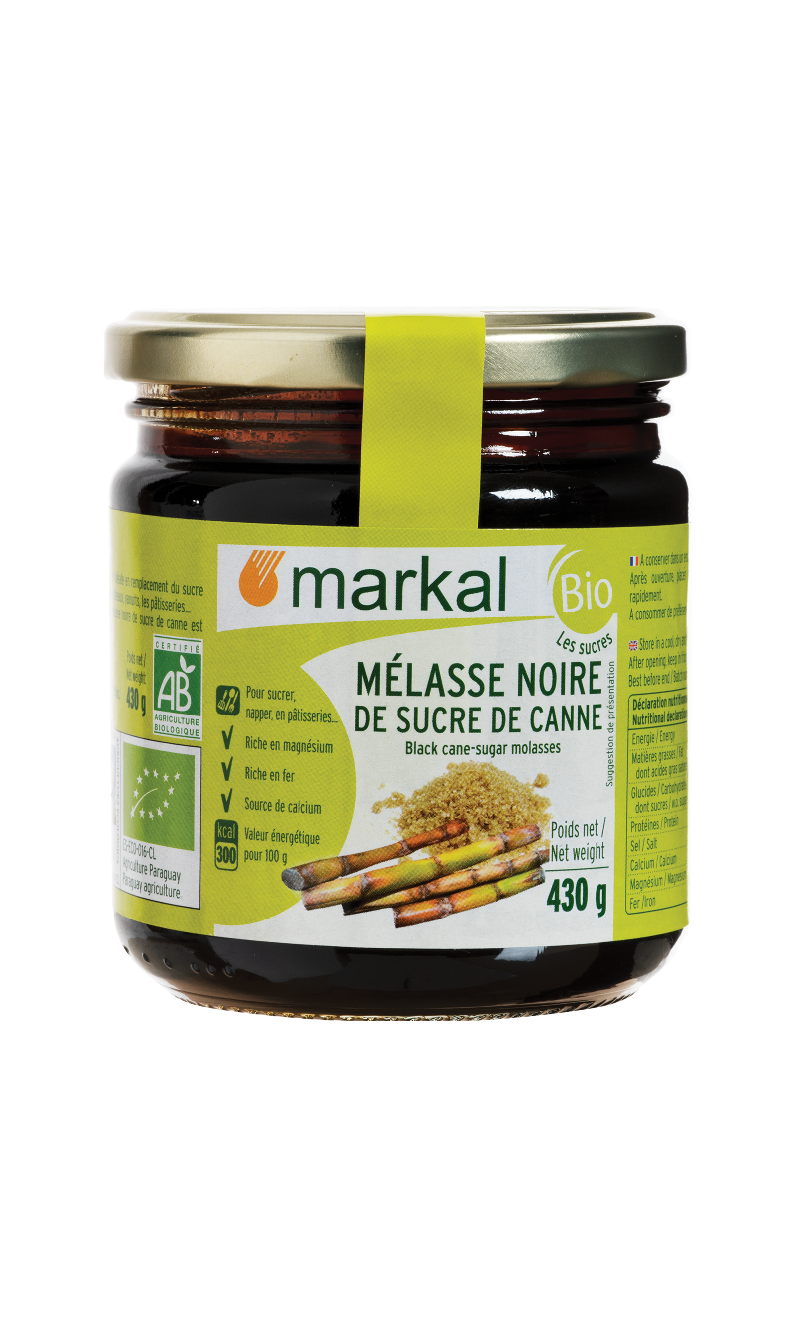 Mélasse de sucre de canne bio - Markal