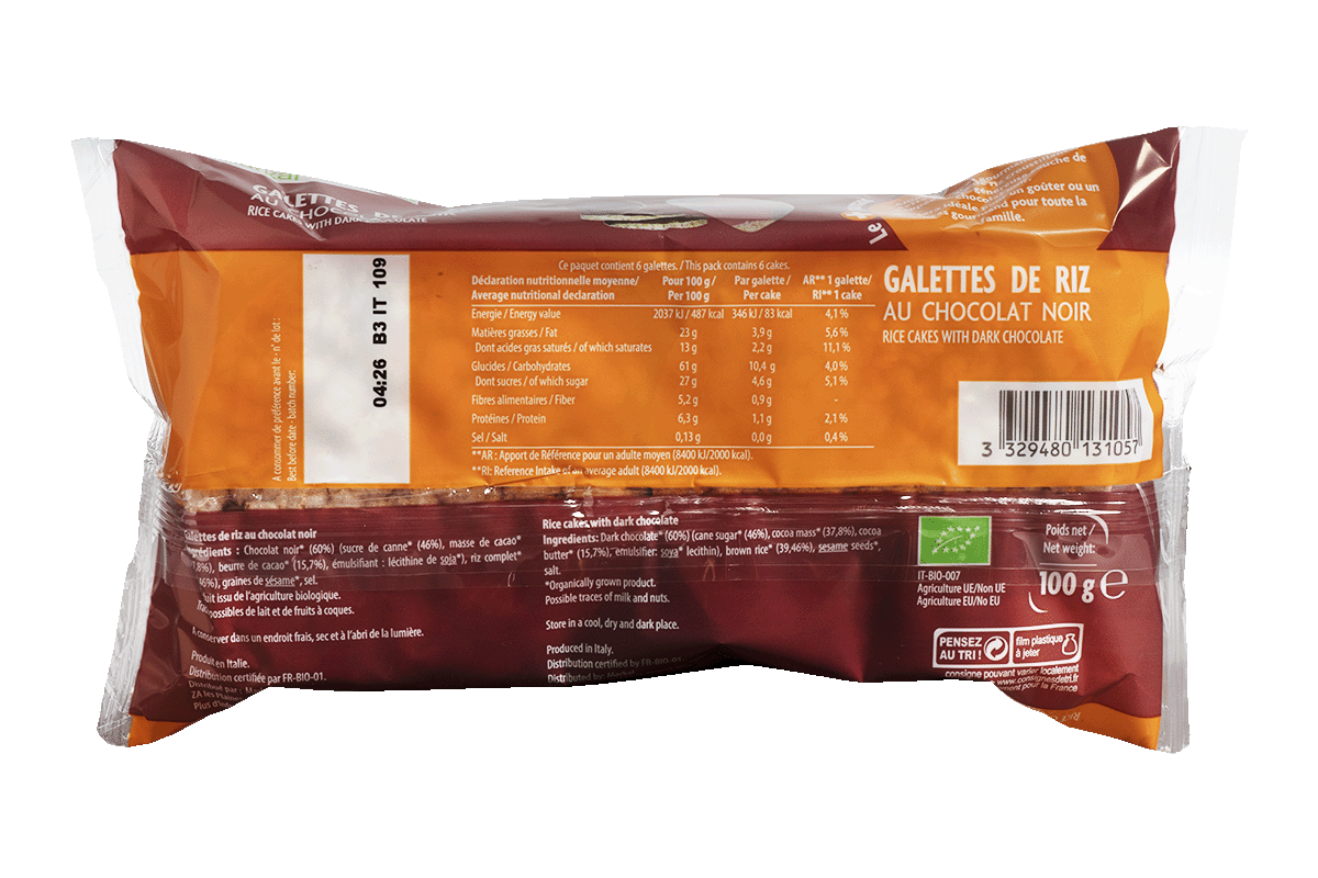 Galettes de Riz Bio Grains Mélangés N.S. (3.75$ CAD$) – La Boite à Grains