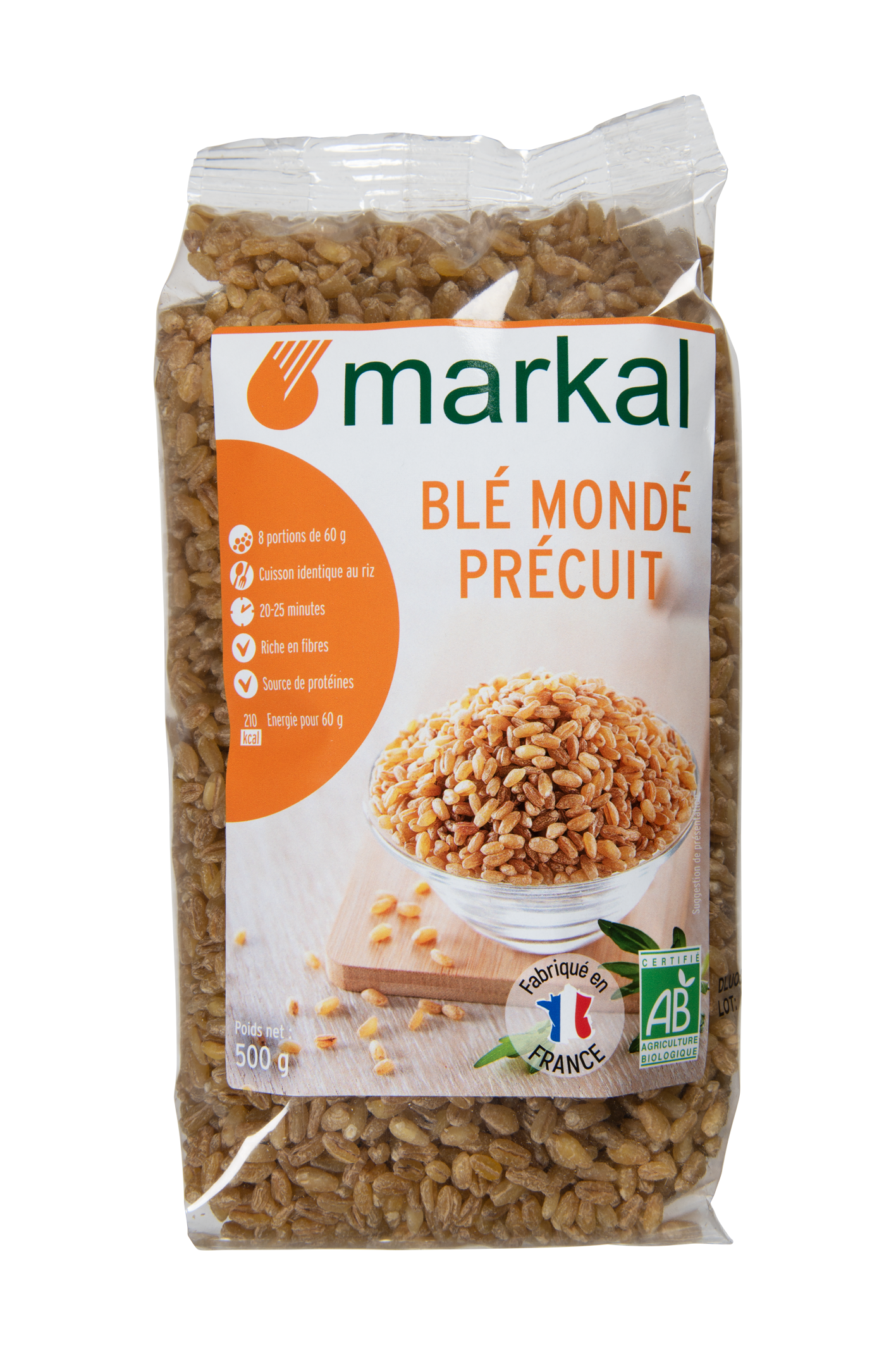 Blé mondé précuit bio - Markal