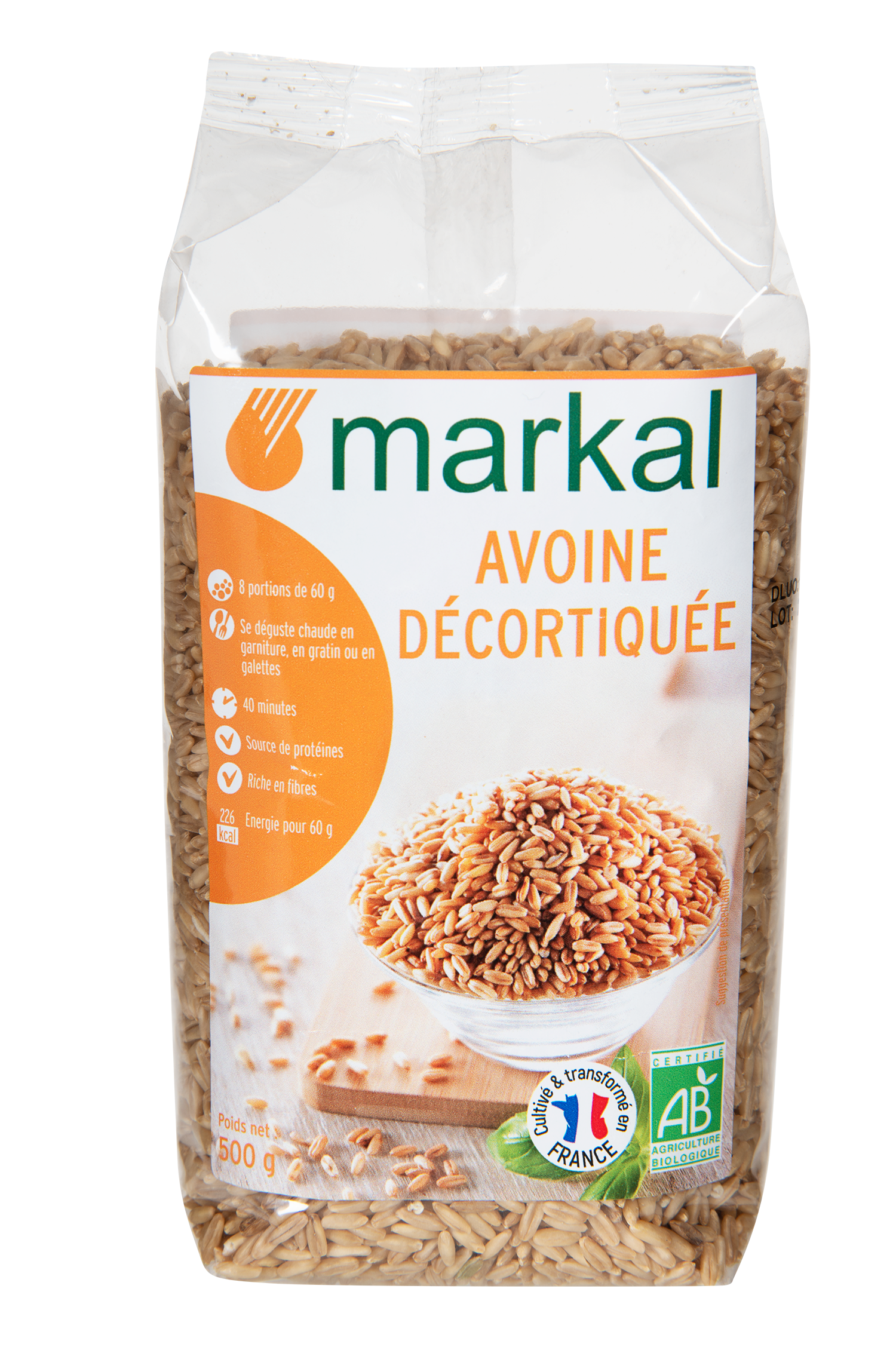 Avoine décortiquée bio - Markal