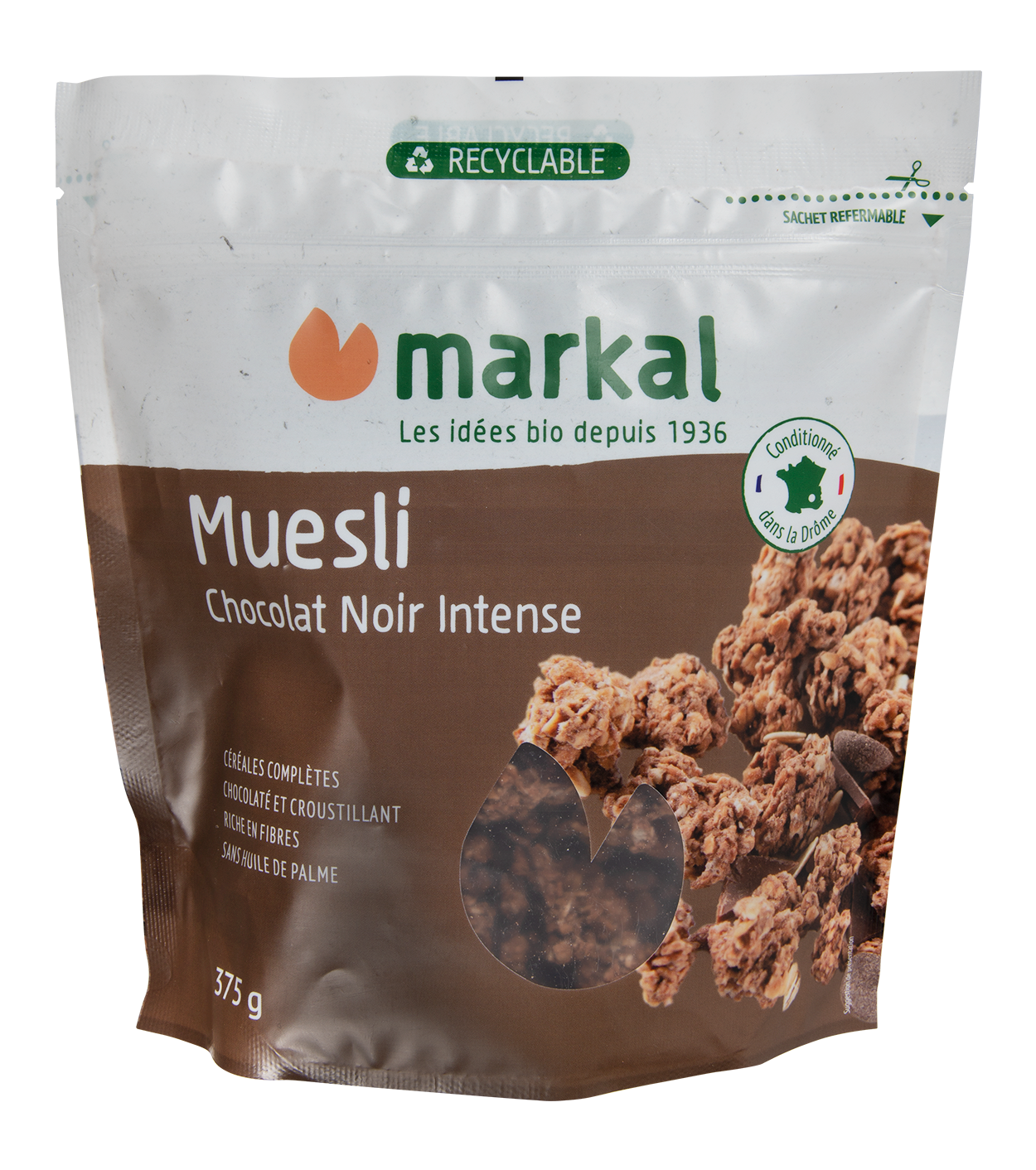 Muesli croustillant chocolat noir intense