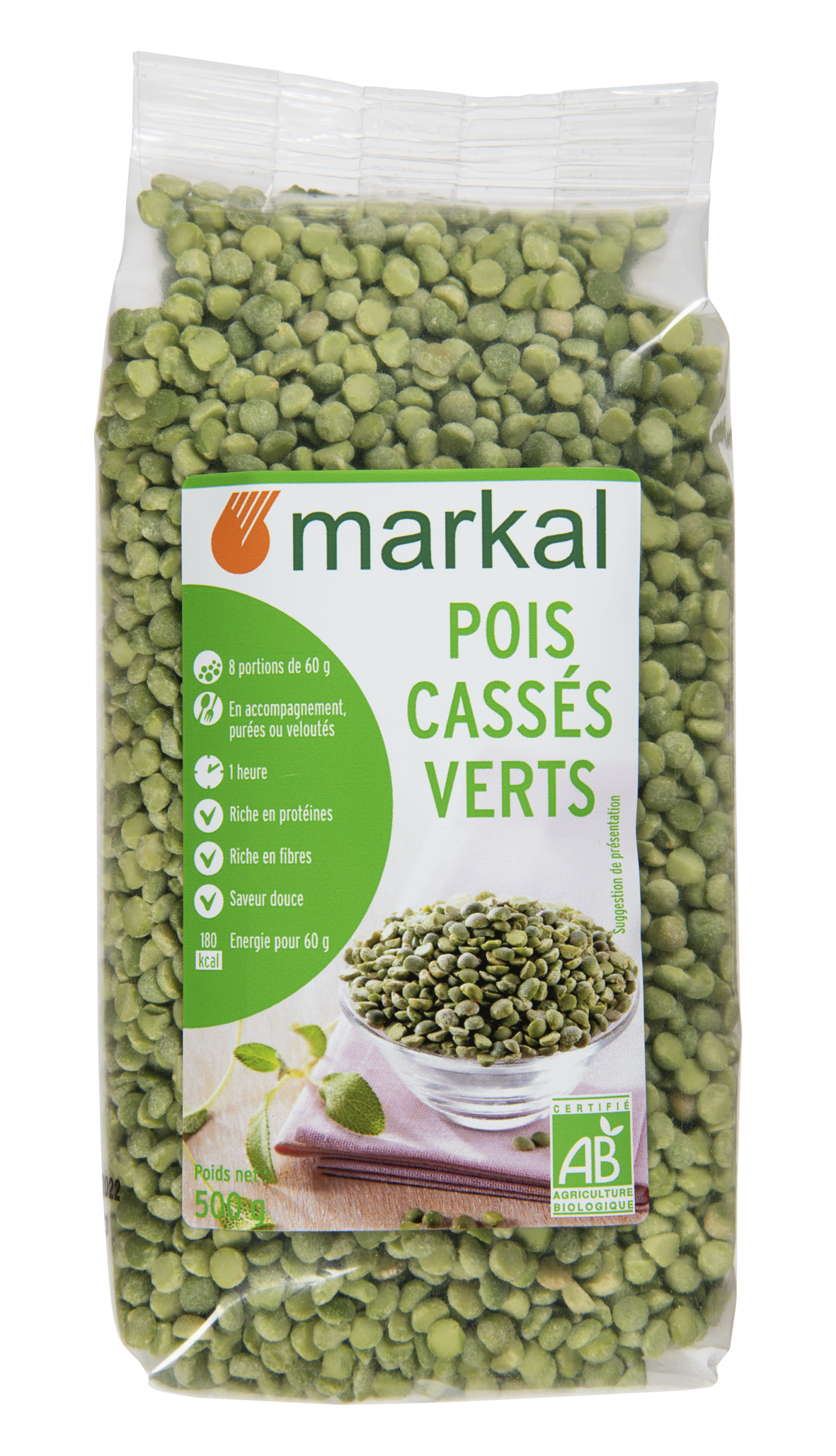 Pois cassés verts bio - Markal