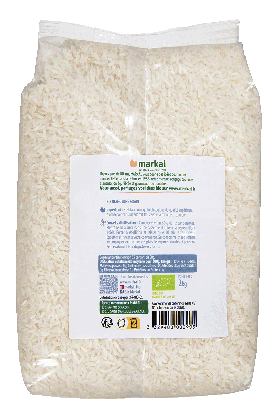 Riz long blanc Italie