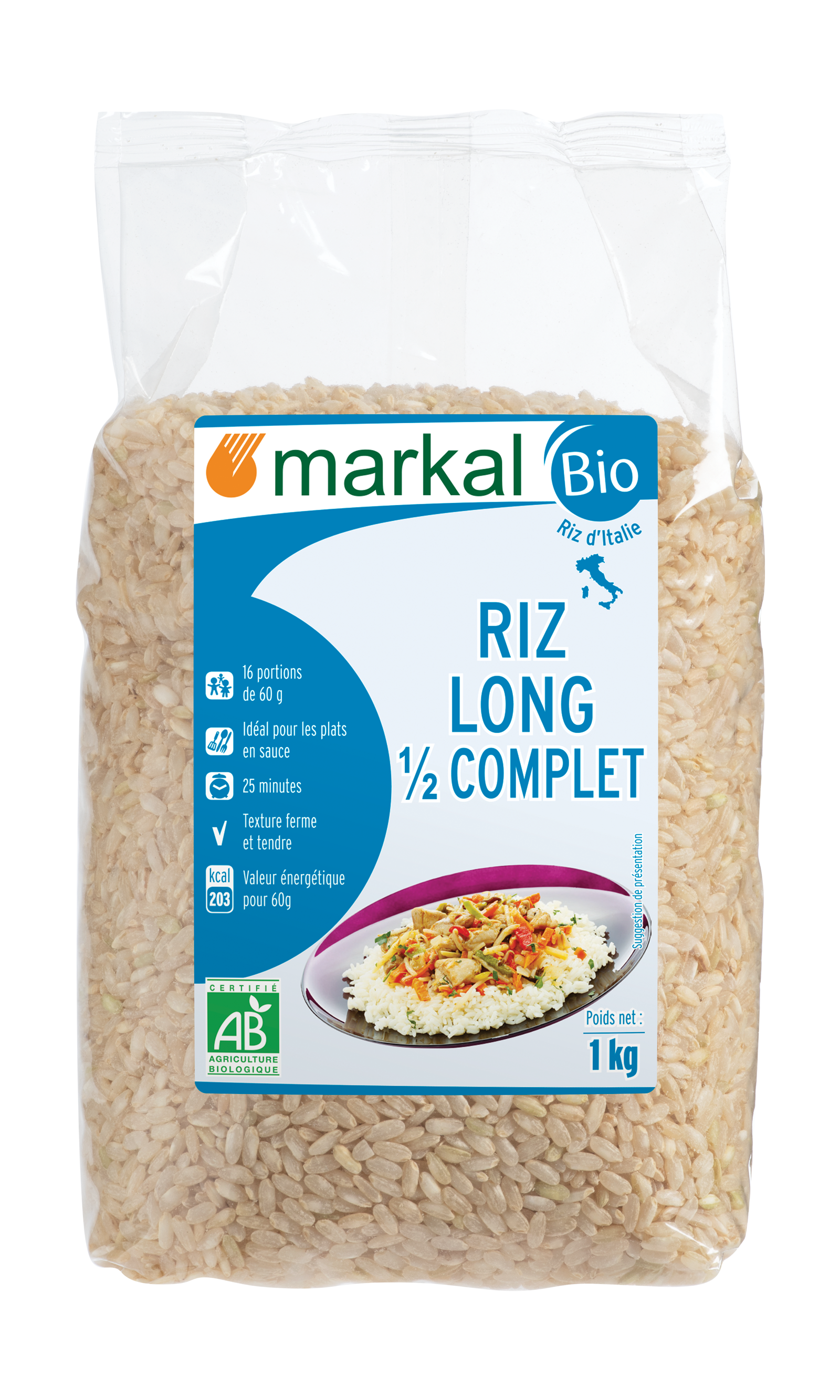 Riz long 1/2 complet bio - Markal