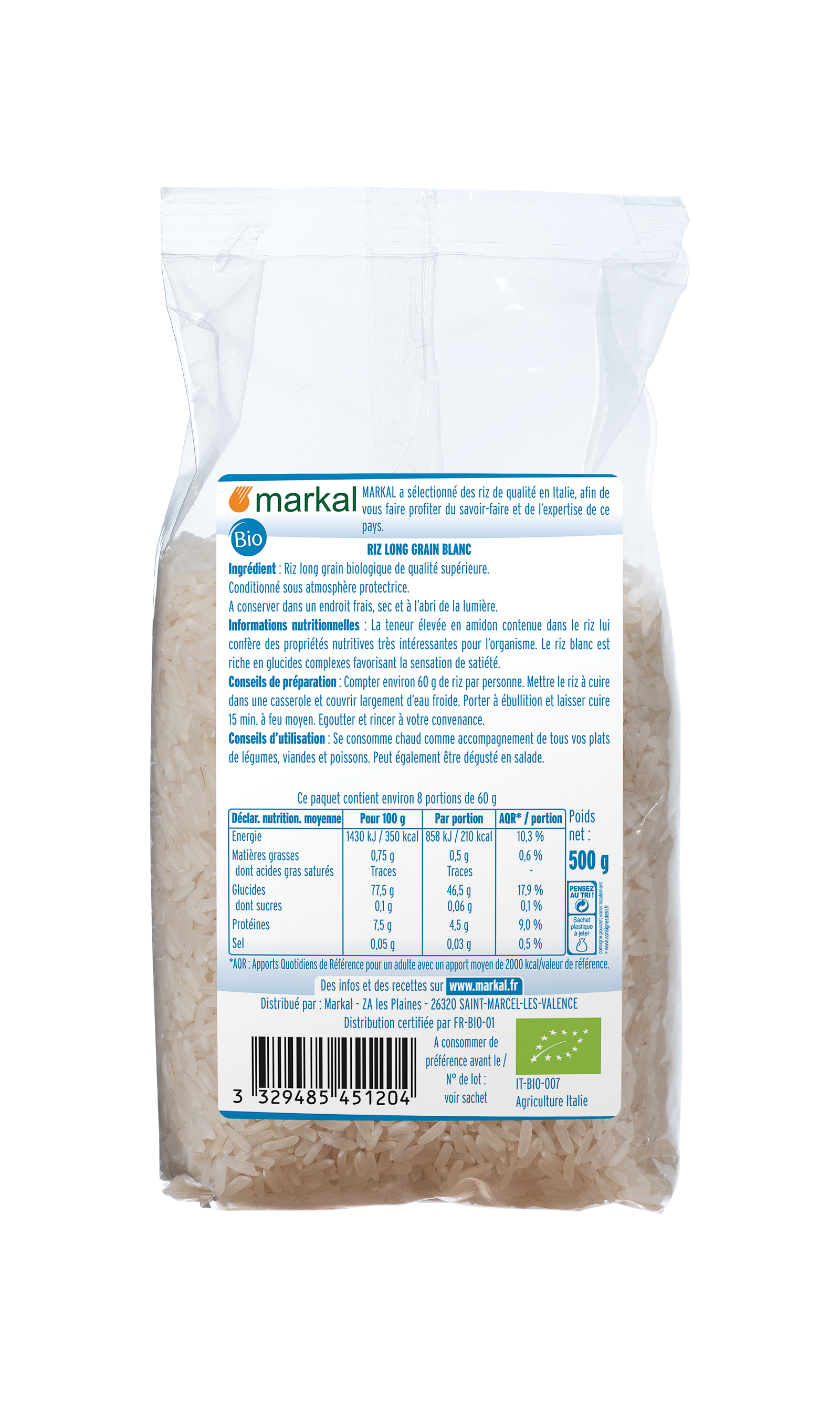 Riz parfumé blanc