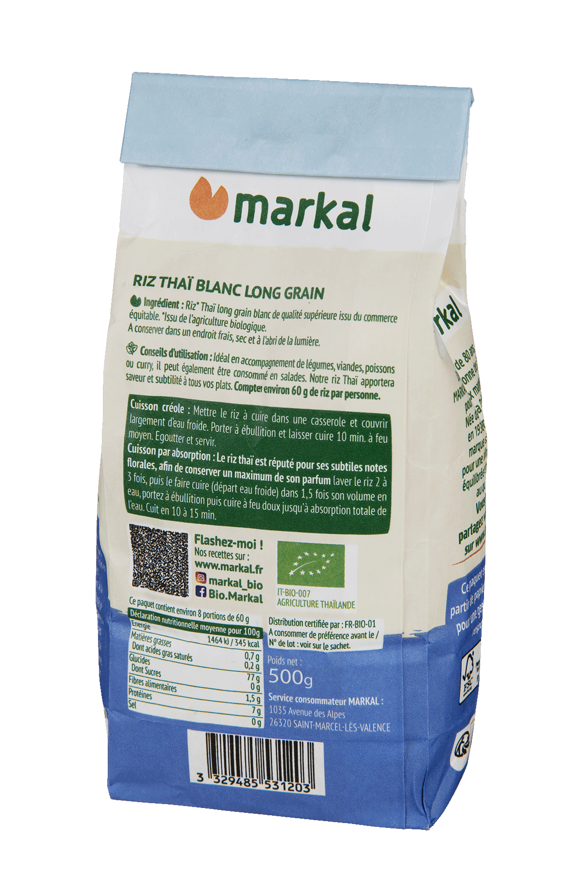 Riz thaï blanc Fair Trade