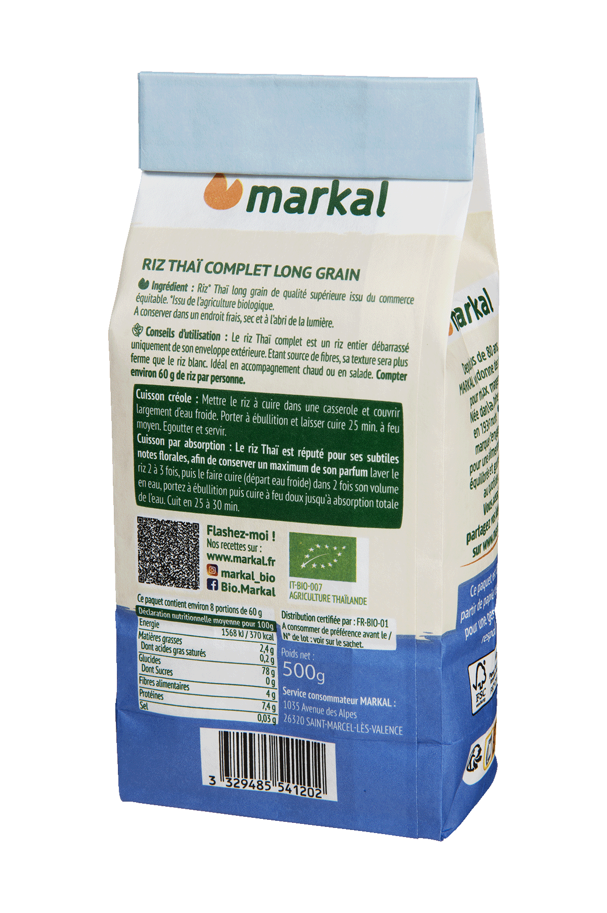 Riz thaï complet Fair Trade