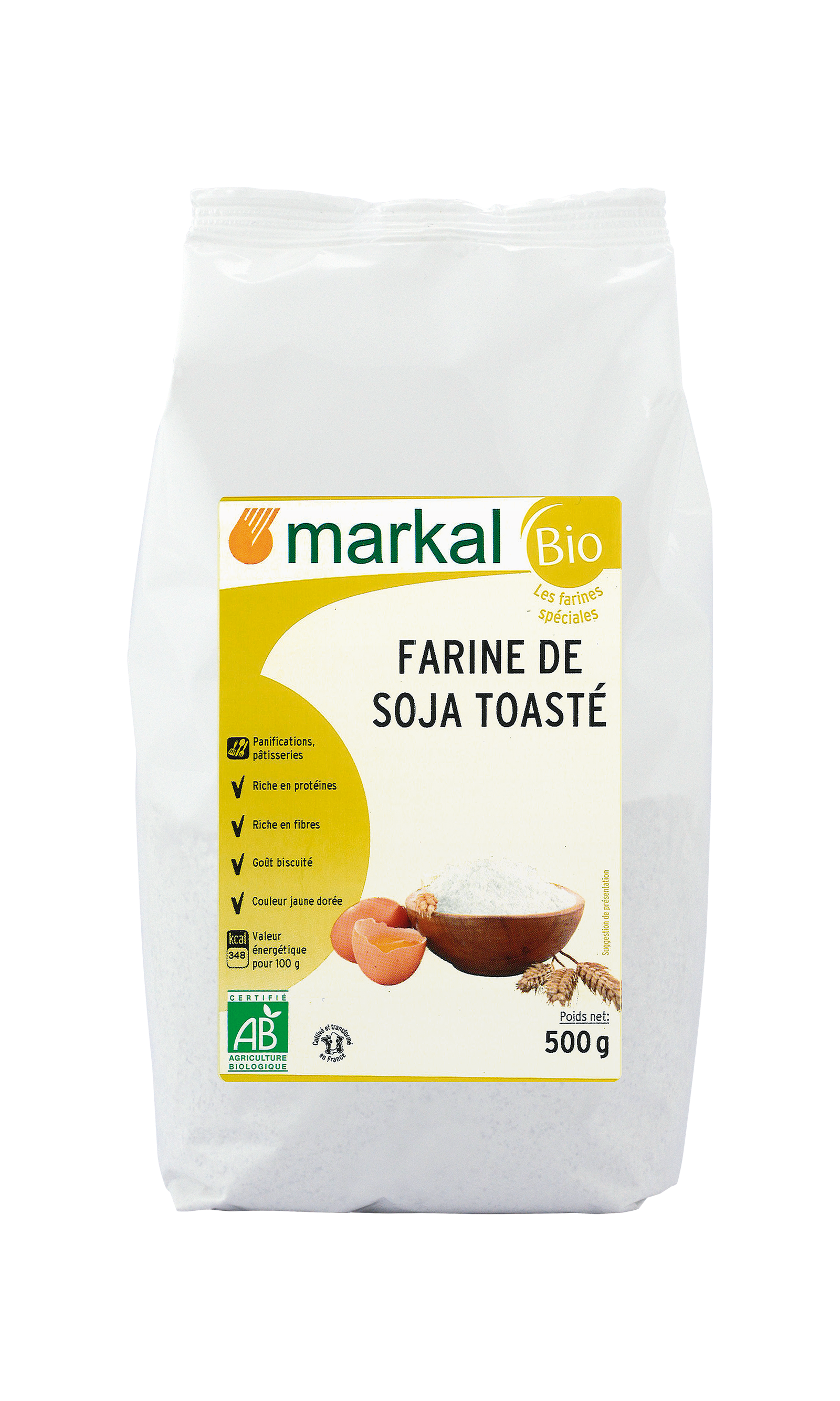 Farine de soja toastée bio - Markal