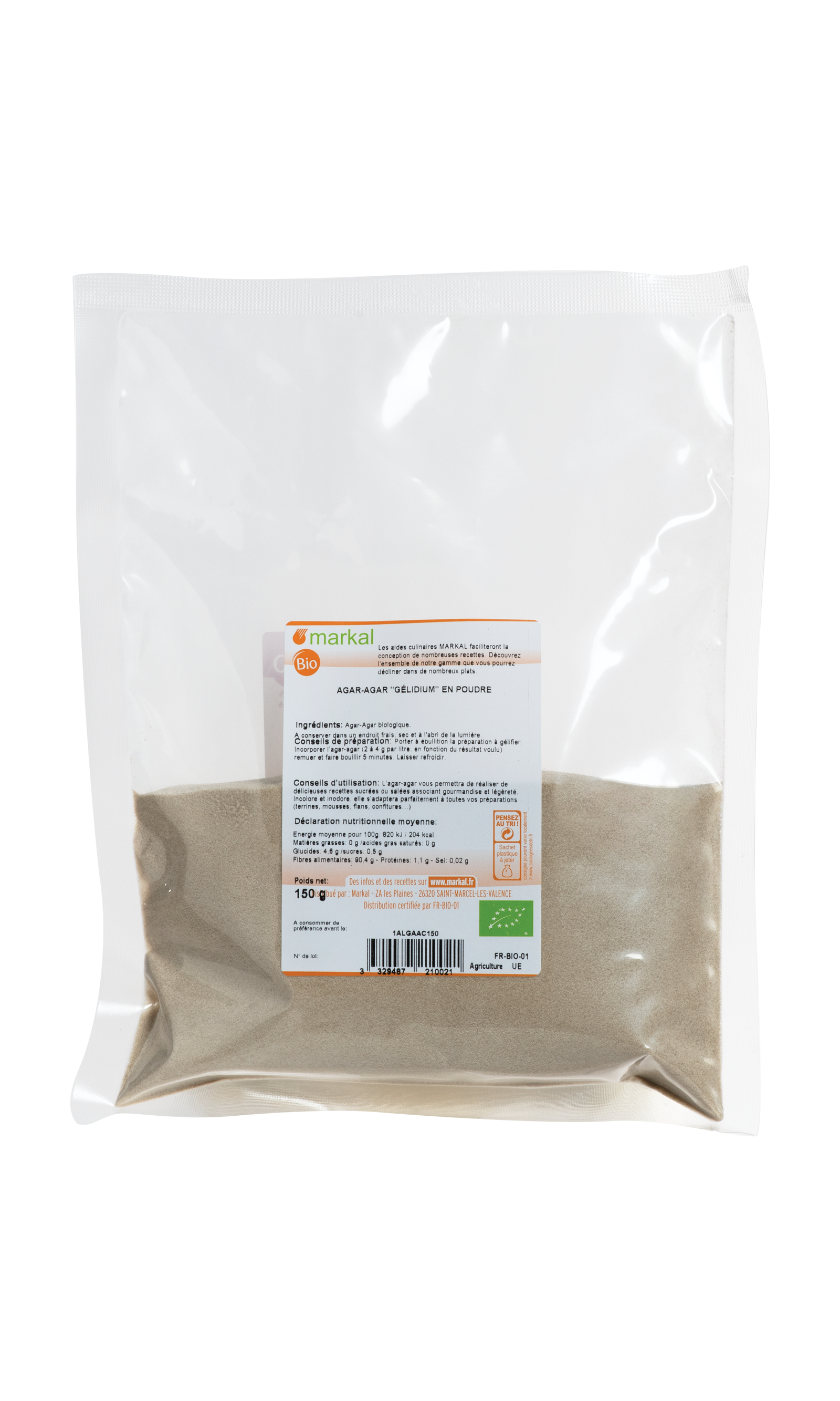 Agar-Agar Poudre - sachet 5 x 4g bio - Markal