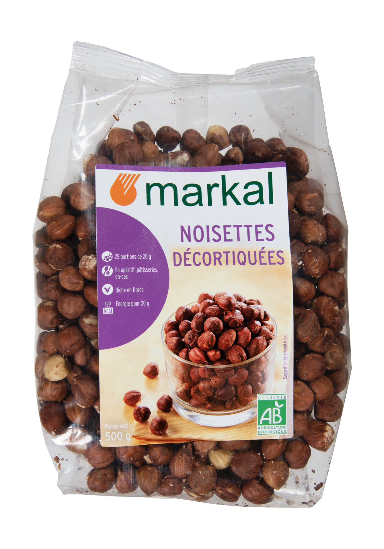 Noisettes décortiquées