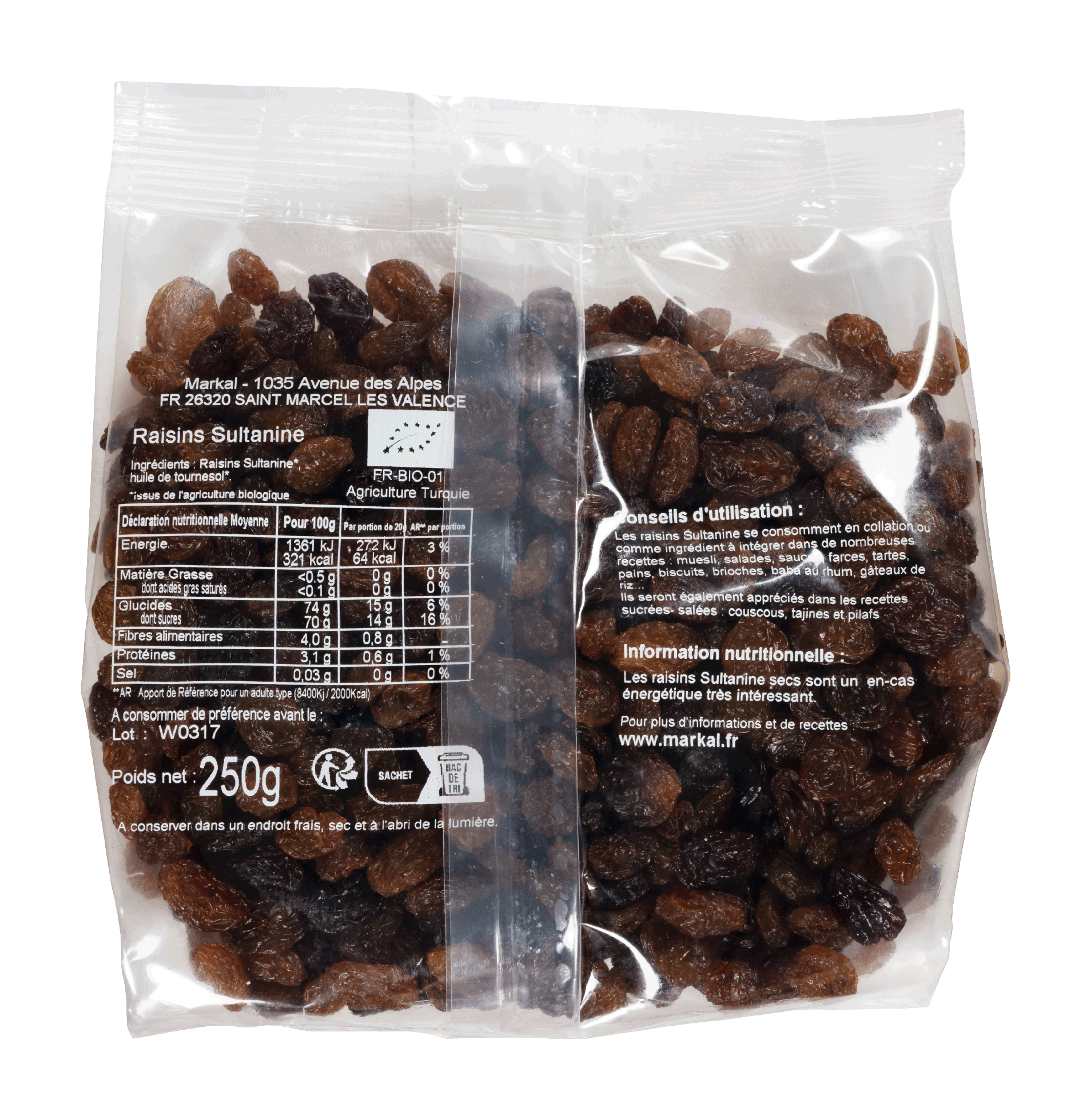 Raisins sultanines