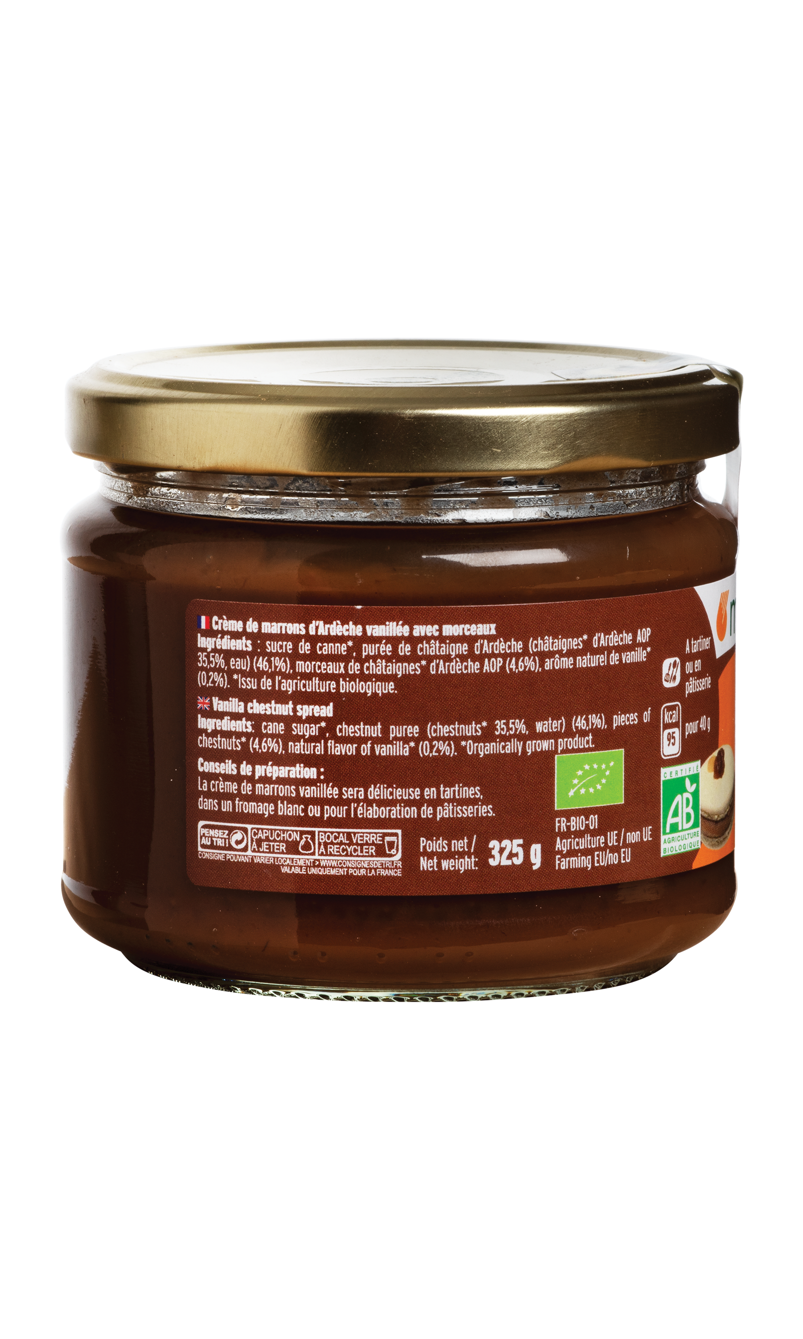 Crèmes de marrons vanillée avec morceaux