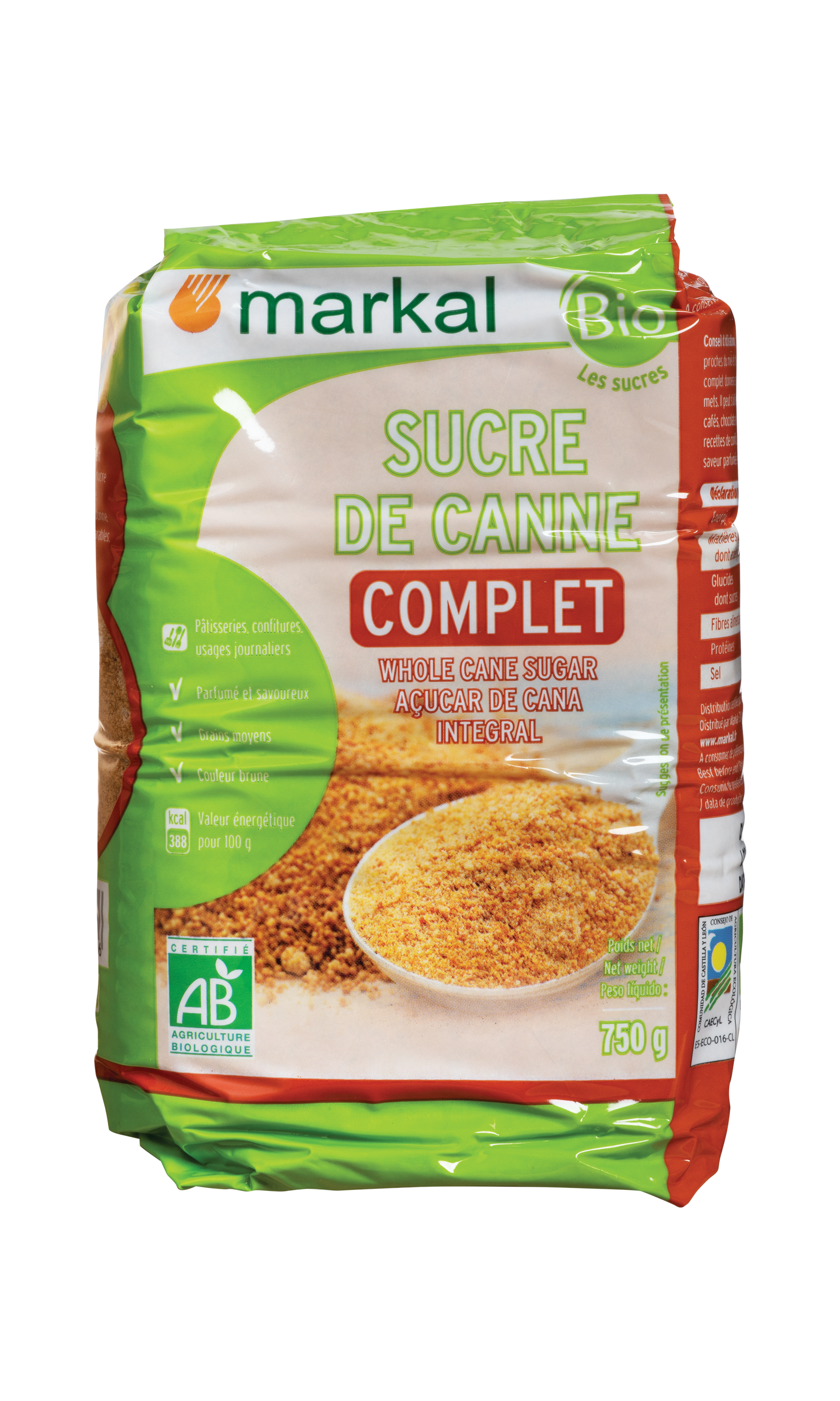 Sucre de canne complet bio - Markal