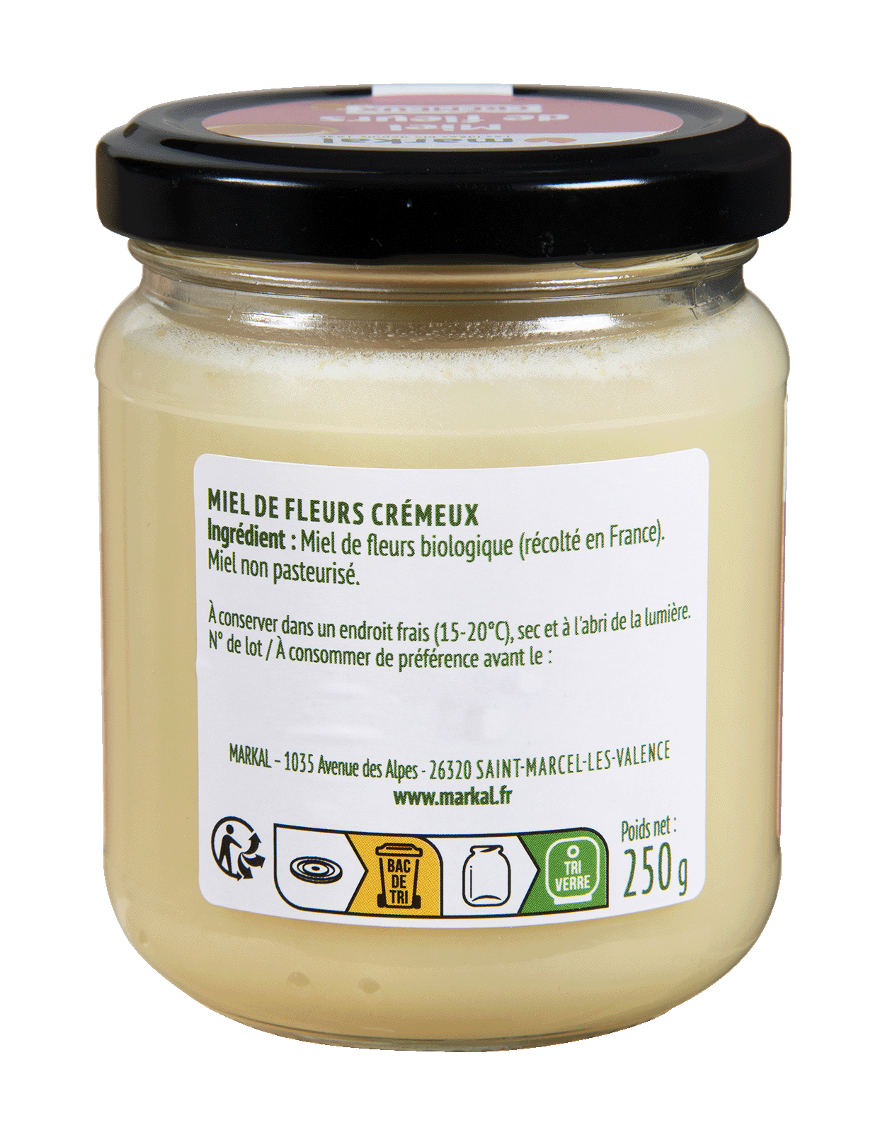 Creamy flower honey