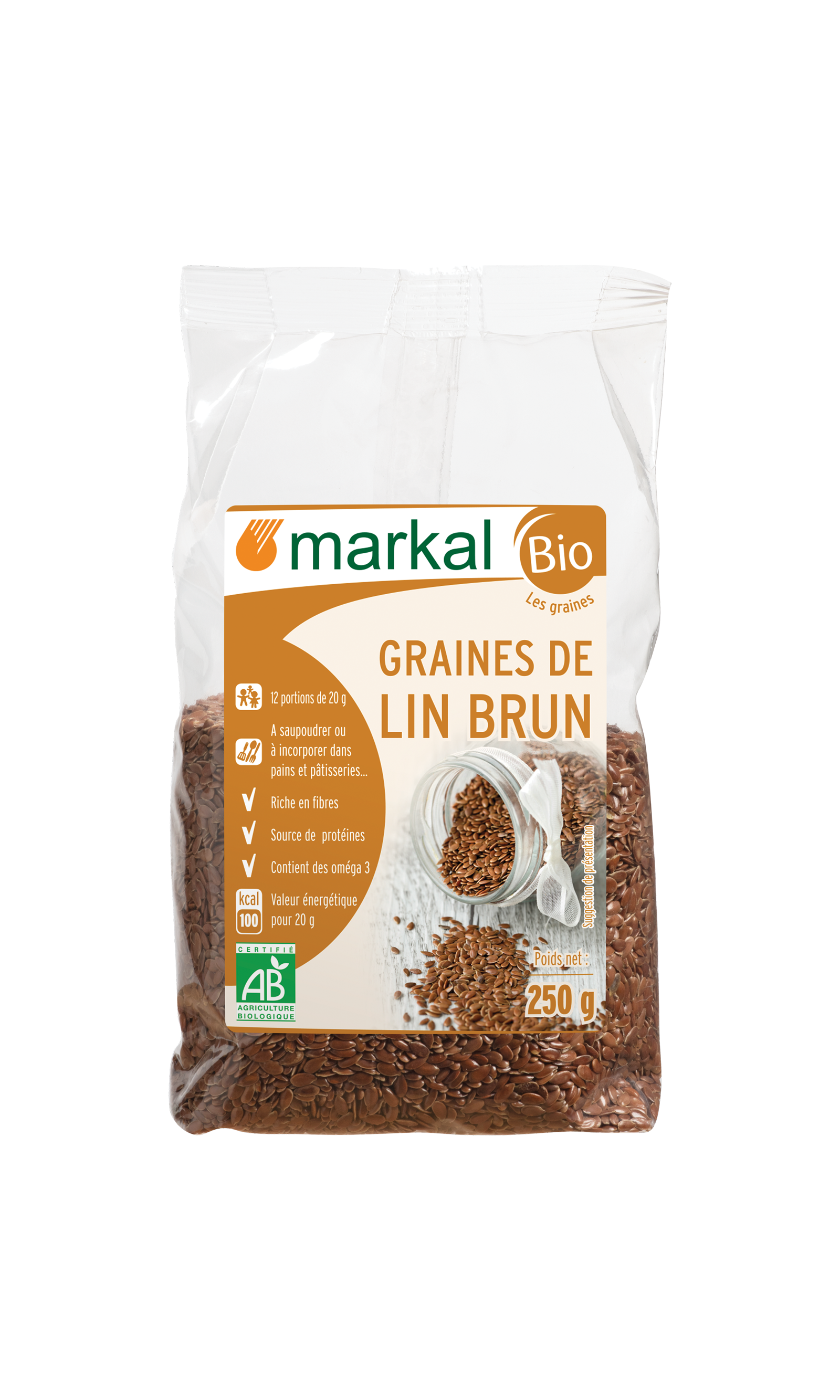 Graine de lin brun - 200 g - Bio'store Normand 