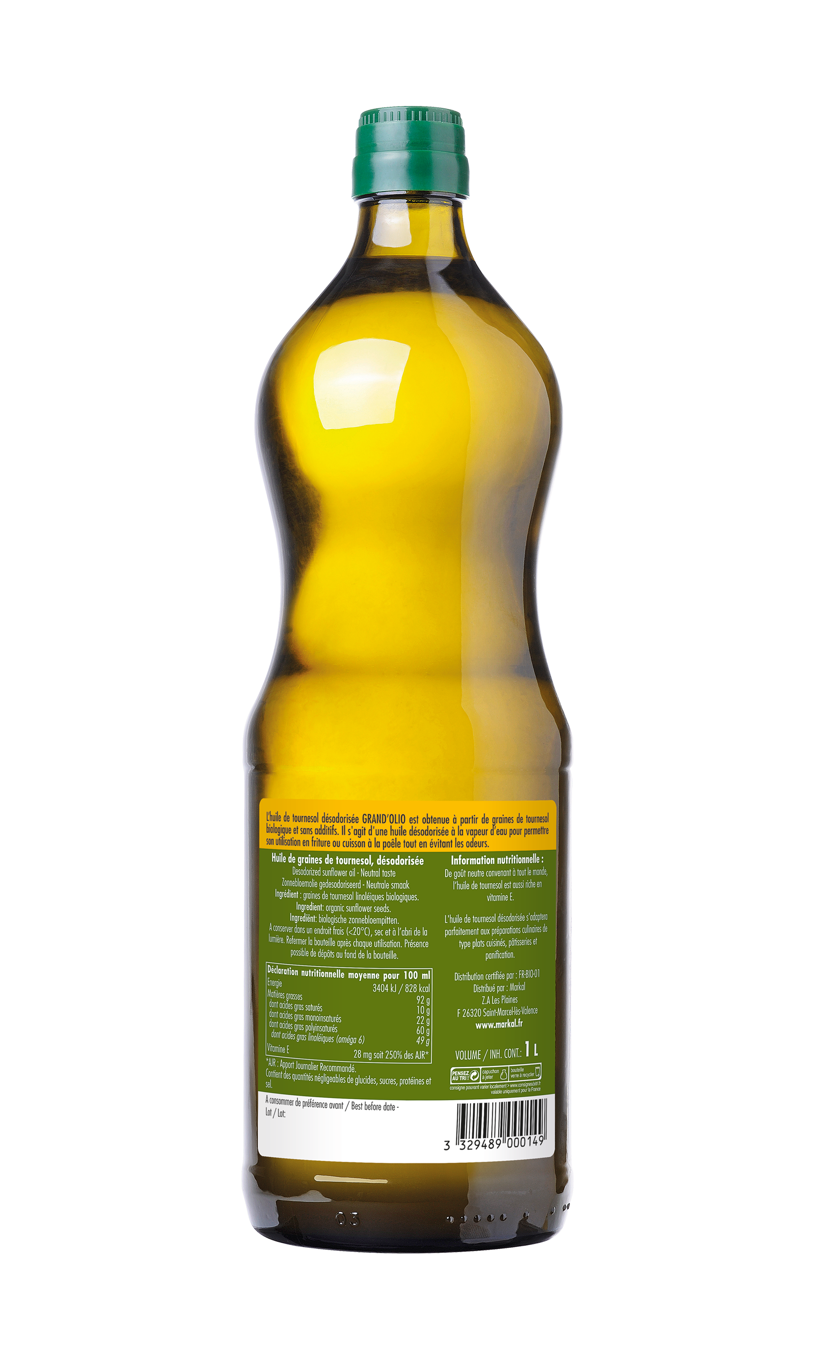 Huile de tournesol 5L - Solucious