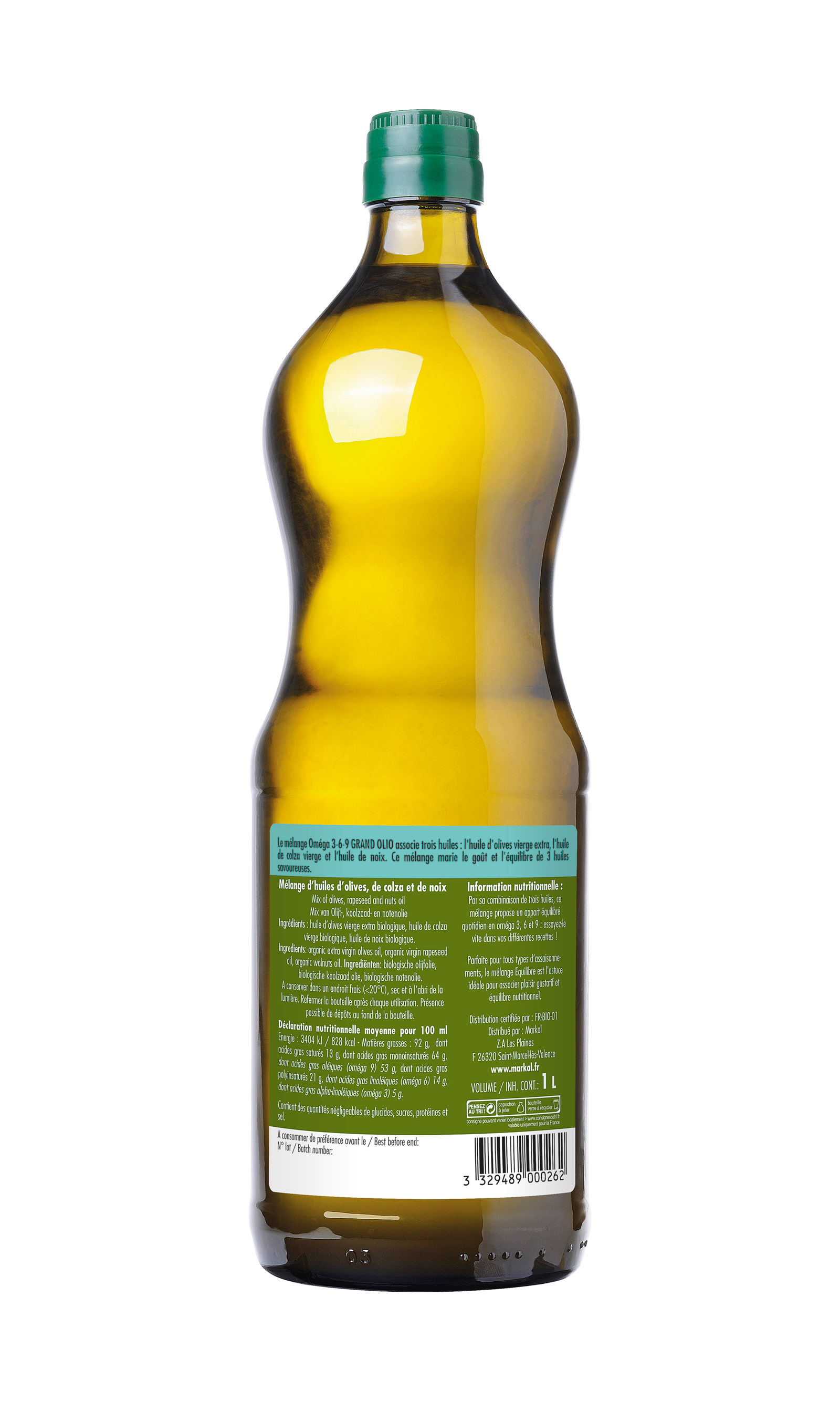 Mélange oméga équilibre 3-6-9 olive, colza, noix