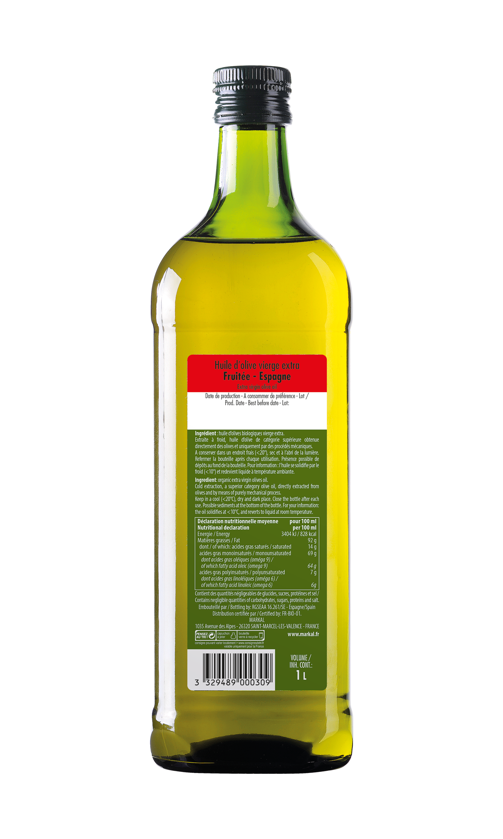 Olive 100% Espagne - fruitée vierge extra