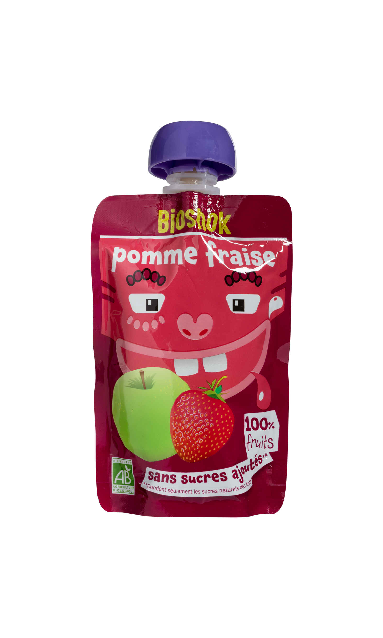 Gourdes bio 100% fruits - Pomme - 8x100g