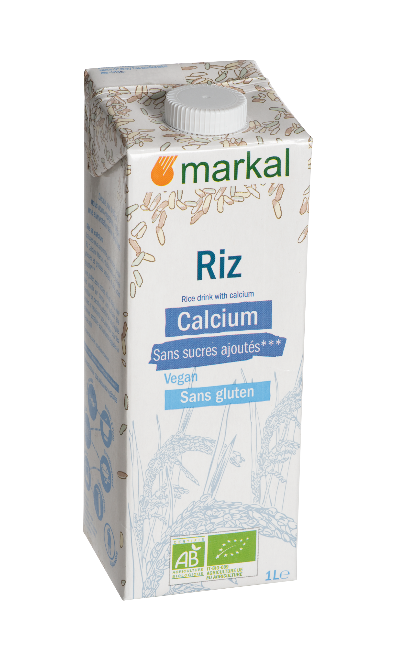 Boisson de riz calcium