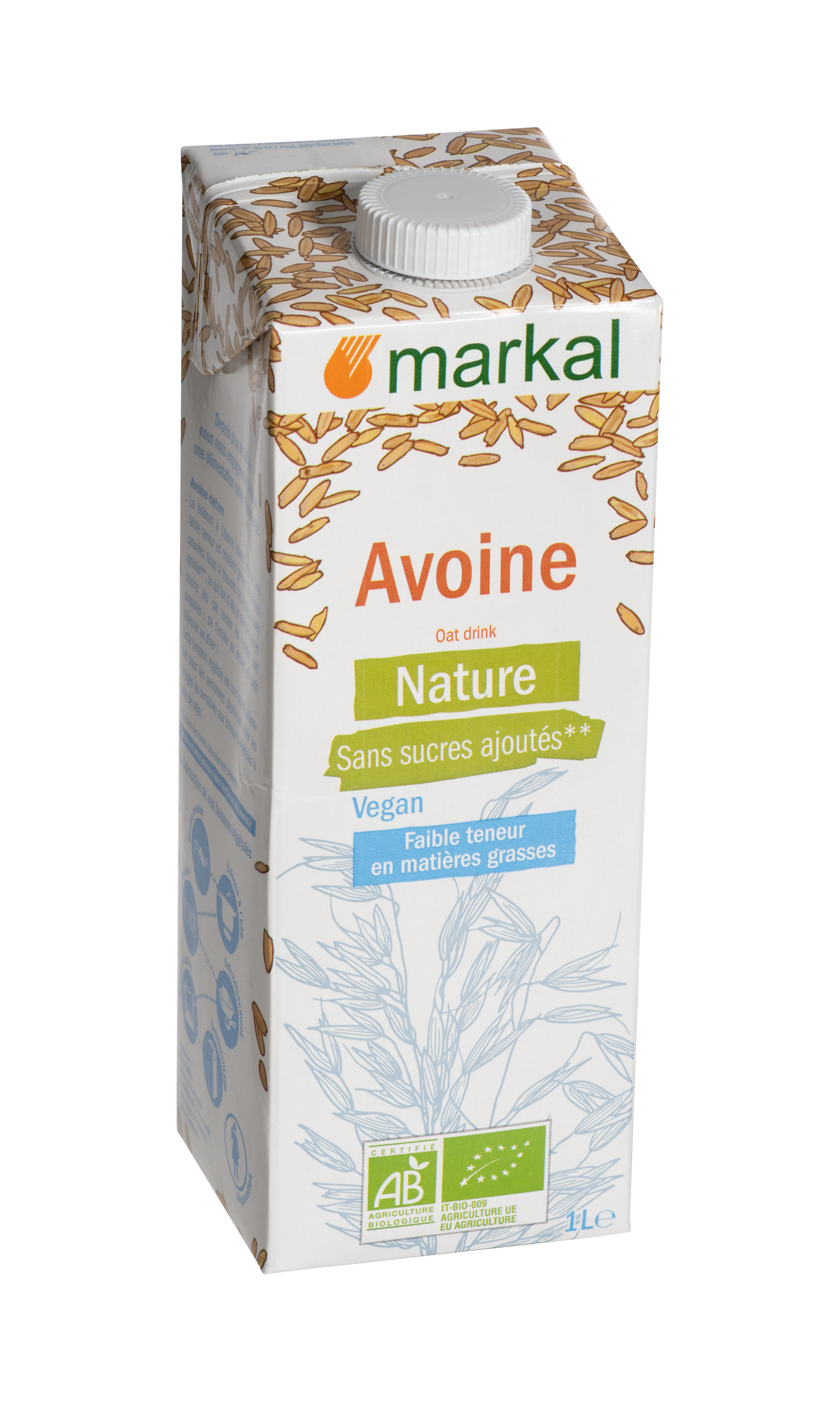 Boisson d'avoine nature bio - Markal