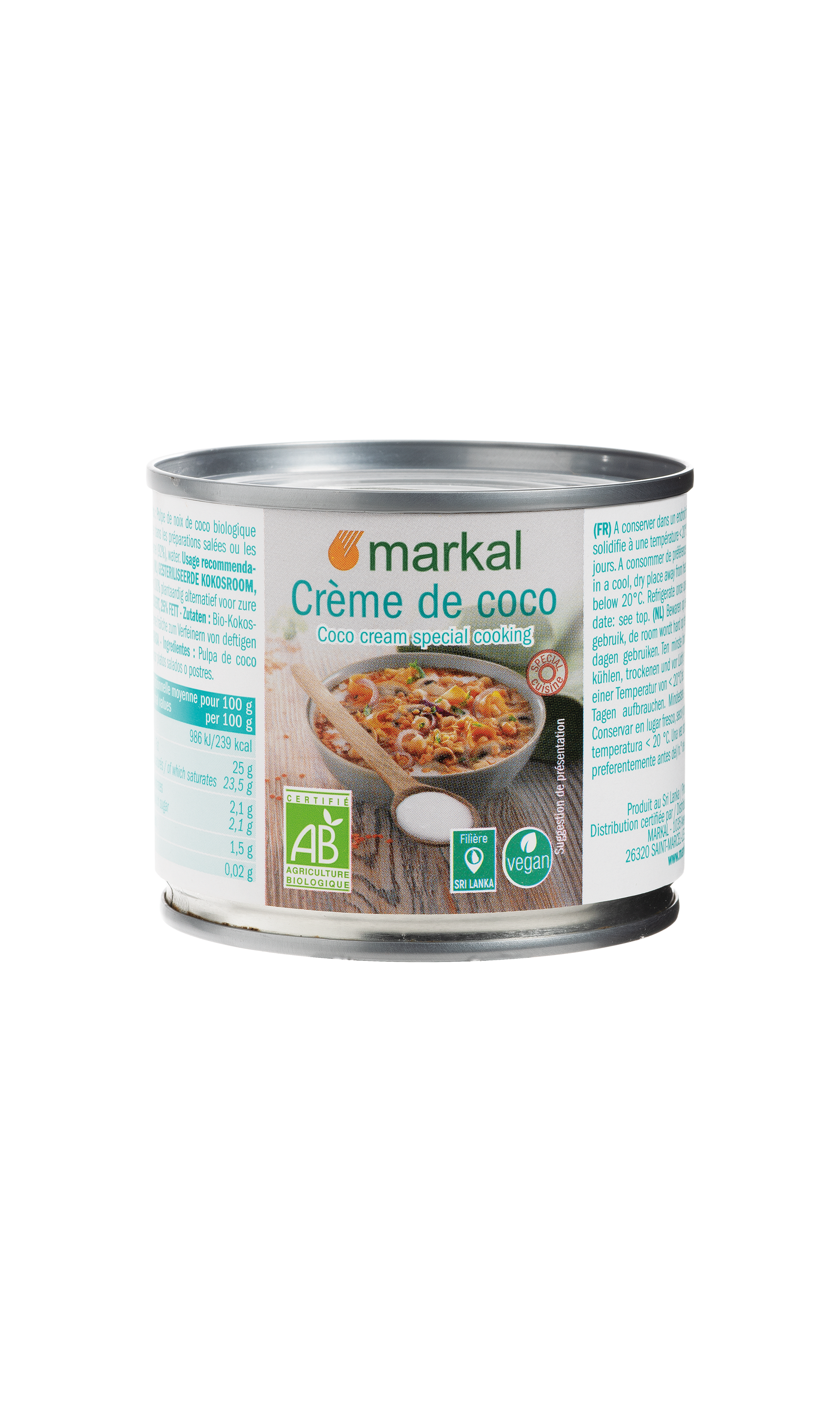 Crème de coco bio - Markal