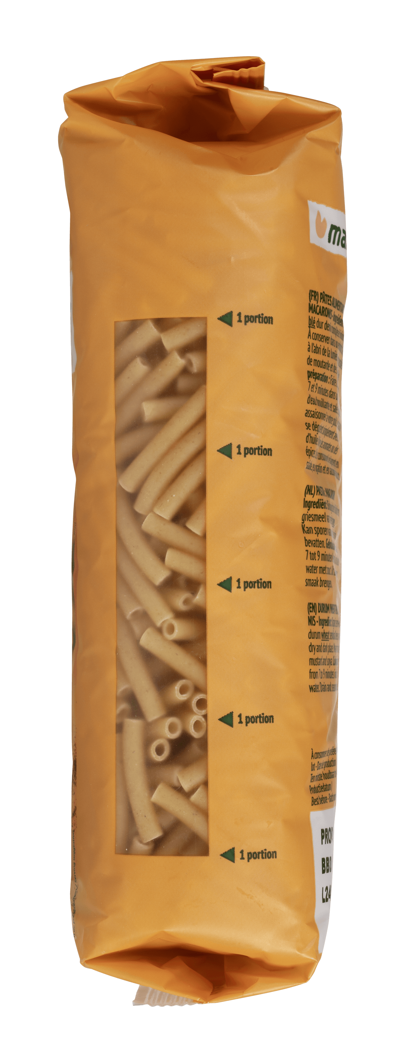 Macaroni demi complets