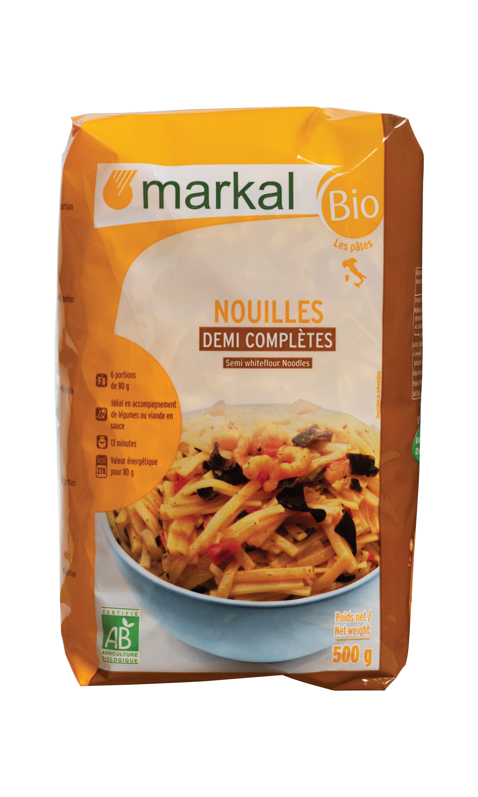 Nouilles demi complètes