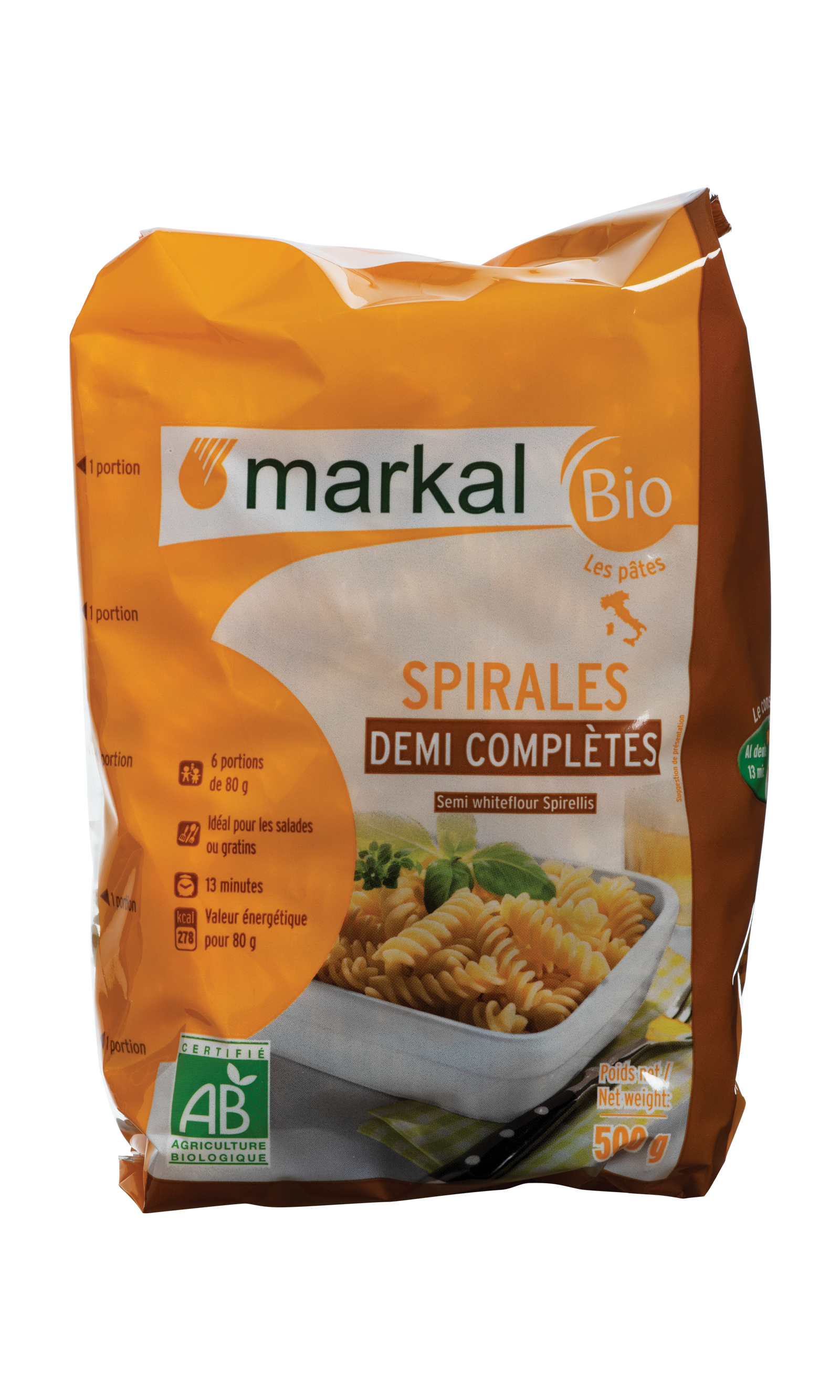 Spirales demi complètes