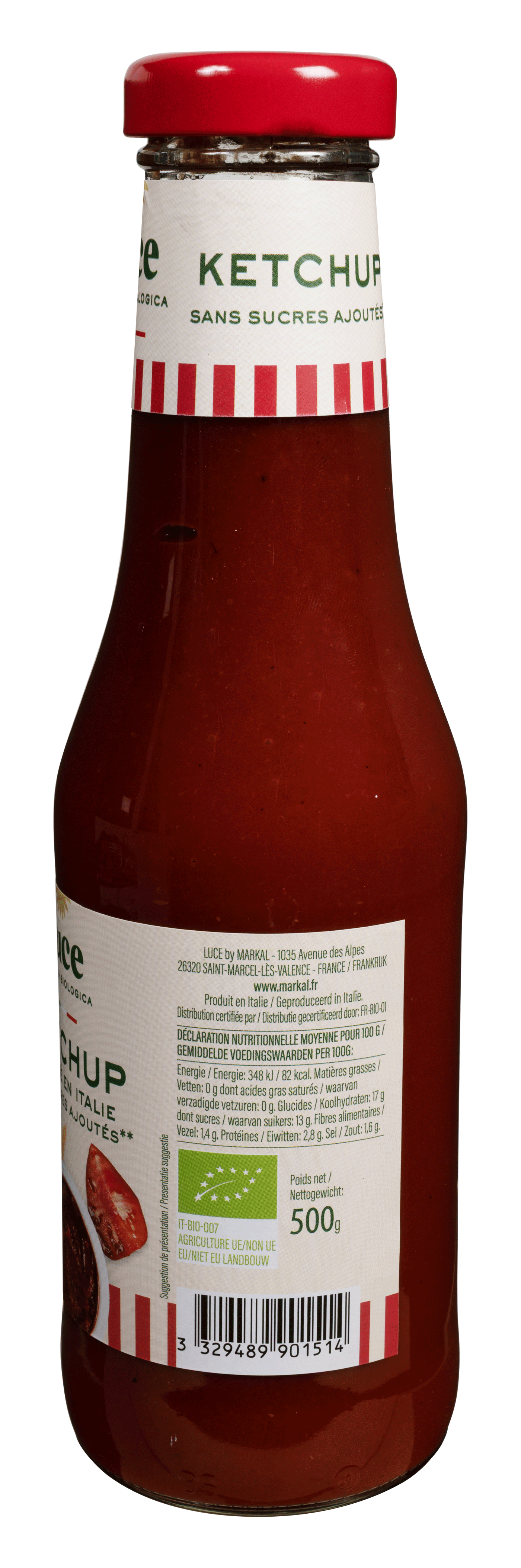 Ketchup sans sucres ajoutés**