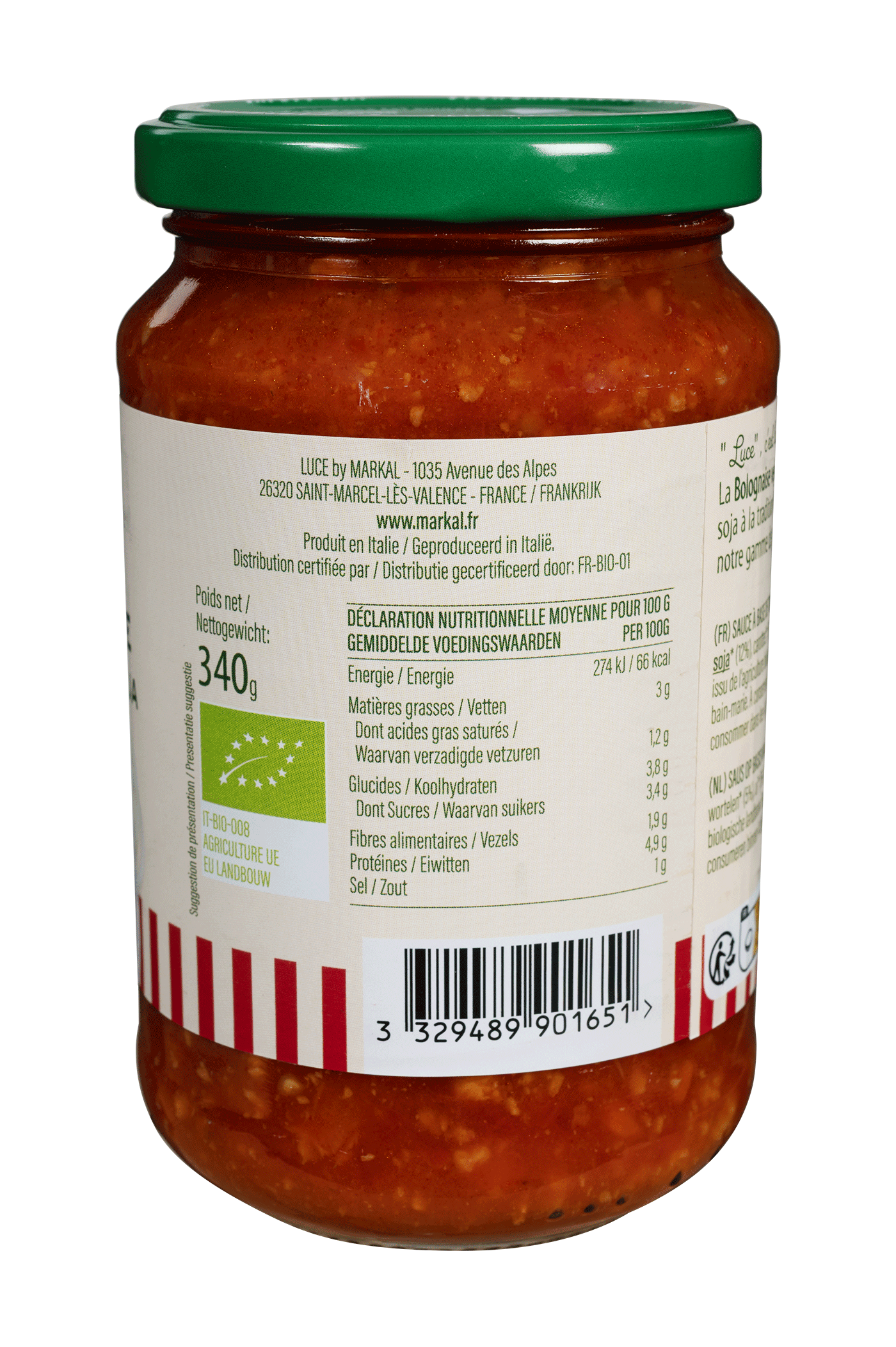 Sauce bolognaise végétale (au soja)