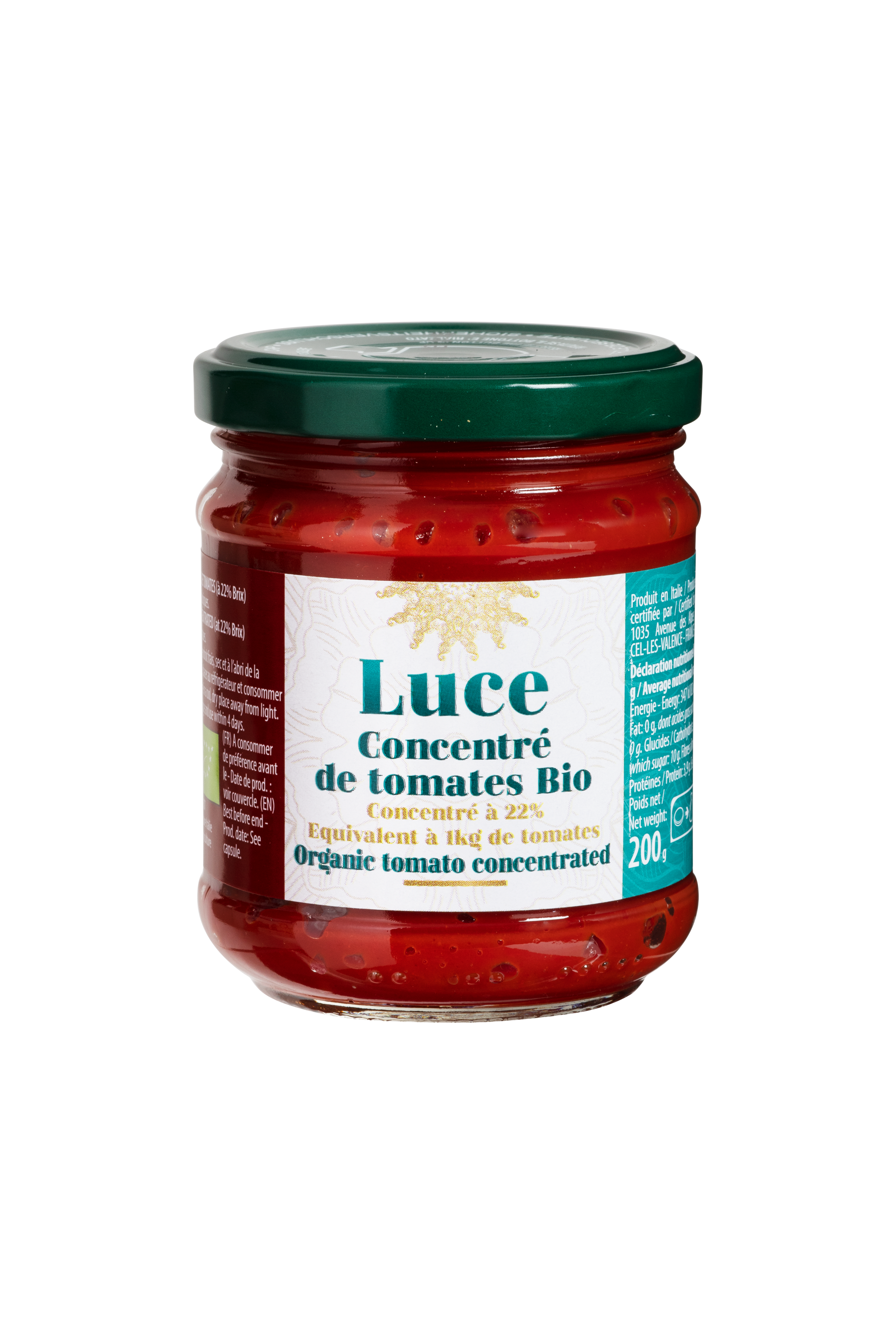 Concentré de tomate 22% bio - Luce