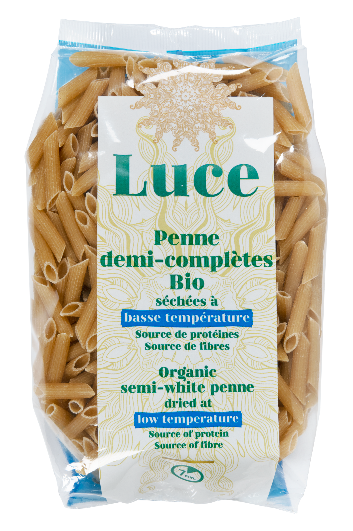 Penne demi-complètes séchées à basse température bio - Luce