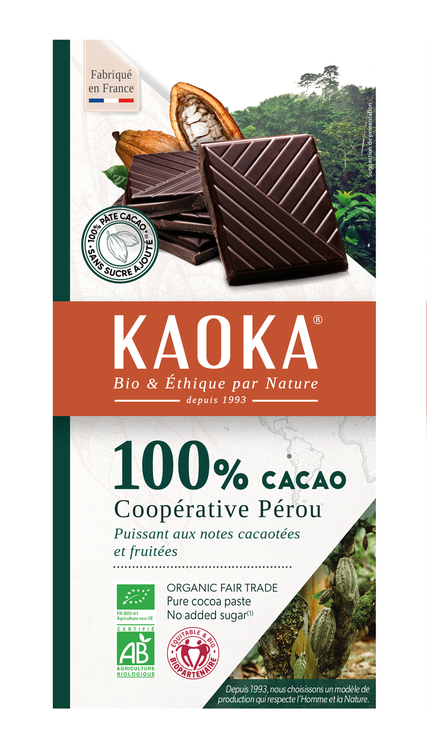 Chocolat noir 100% - Pérou