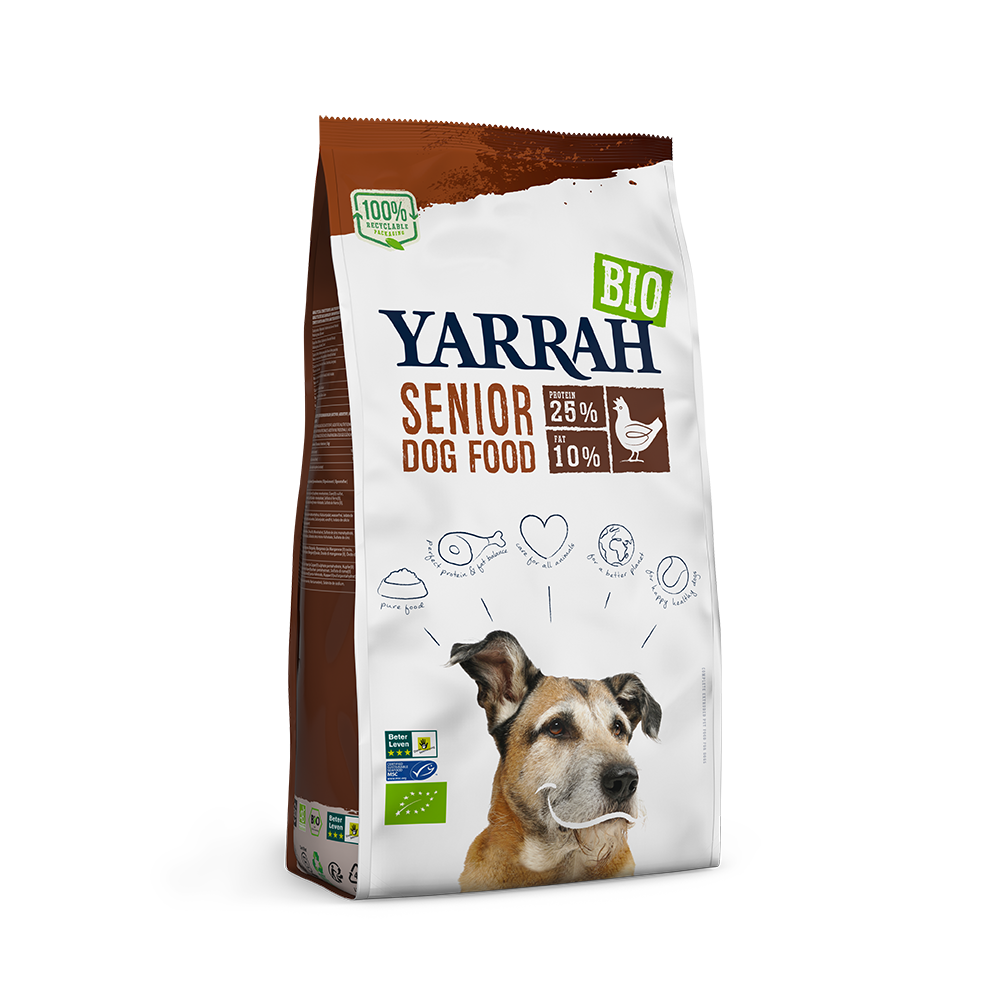 Yarrah bio chien croquettes senior poulet Yarrah 10kg