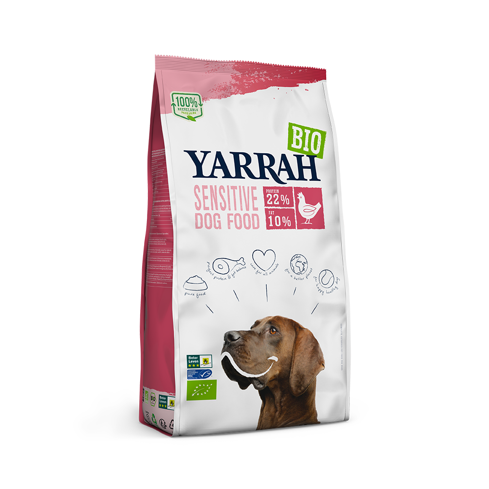 Yarrah bio chien croquettes adulte sensible poulet et riz 