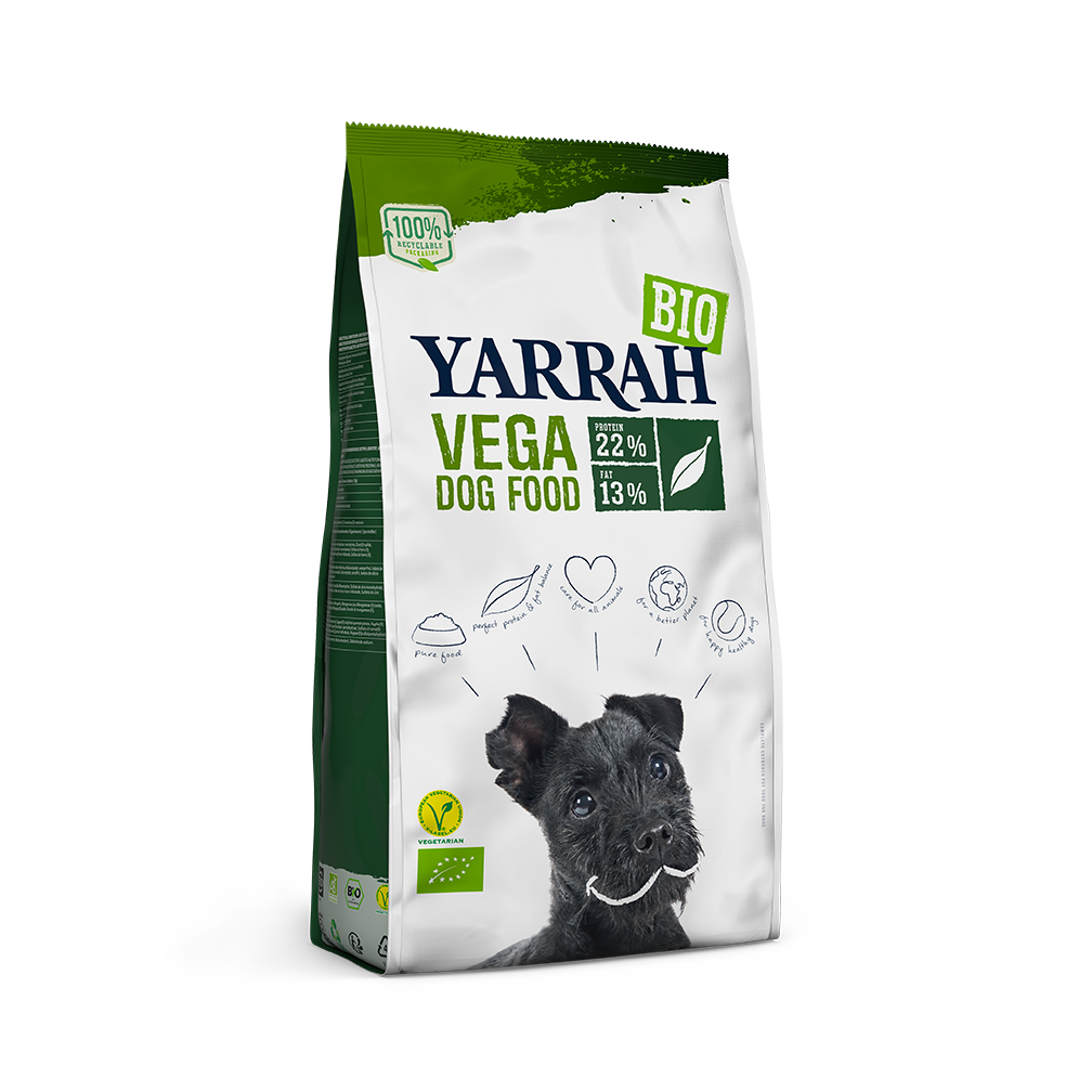 Yarrah bio chien croquettes adulte végétariennes baobab et huile de coco 