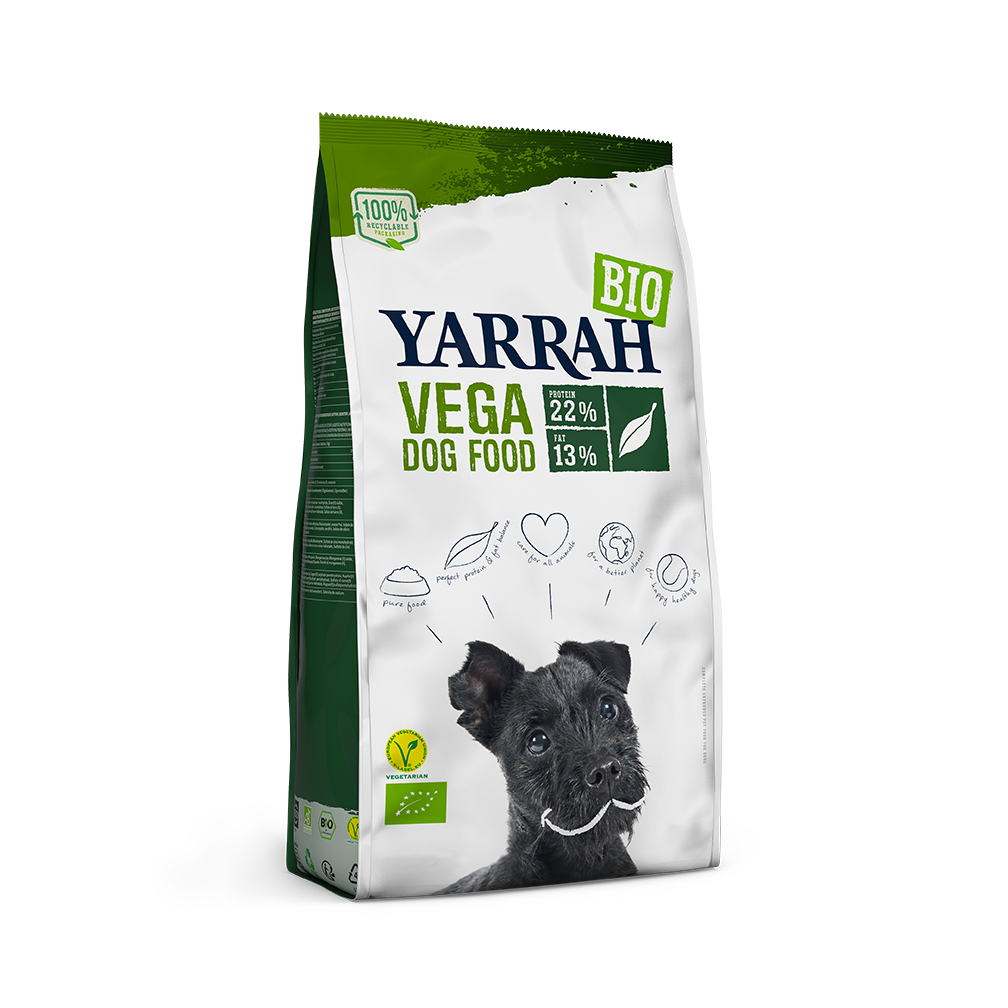 Yarrah bio chien croquettes adulte végétariennes baobab et huile de coco