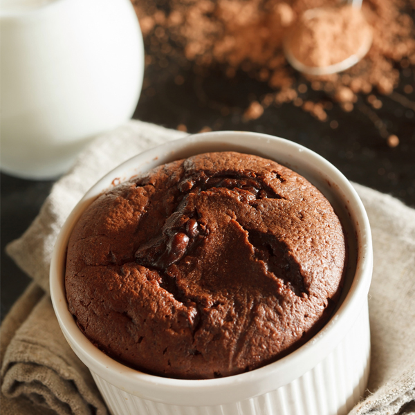 Pudding au chocolat et à la farine de châtaigne