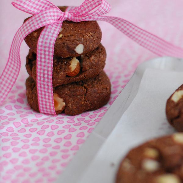 Cookies noisette et cacao sans gluten