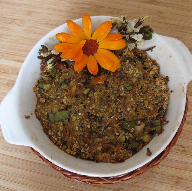 Galettes de flocons de millet, graines de courge et carottes râpées