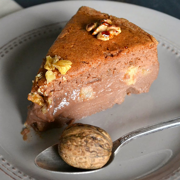 Gâteau magique à la châtaigne et aux noix