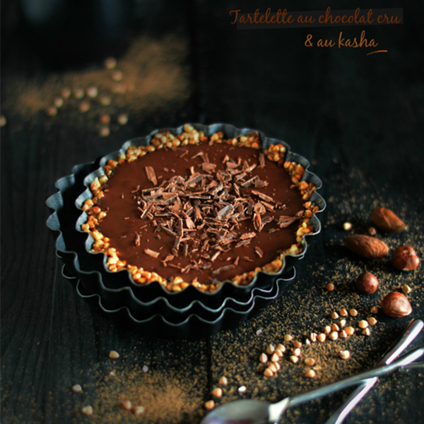 Tartelette vegan au chocolat cru et kasha